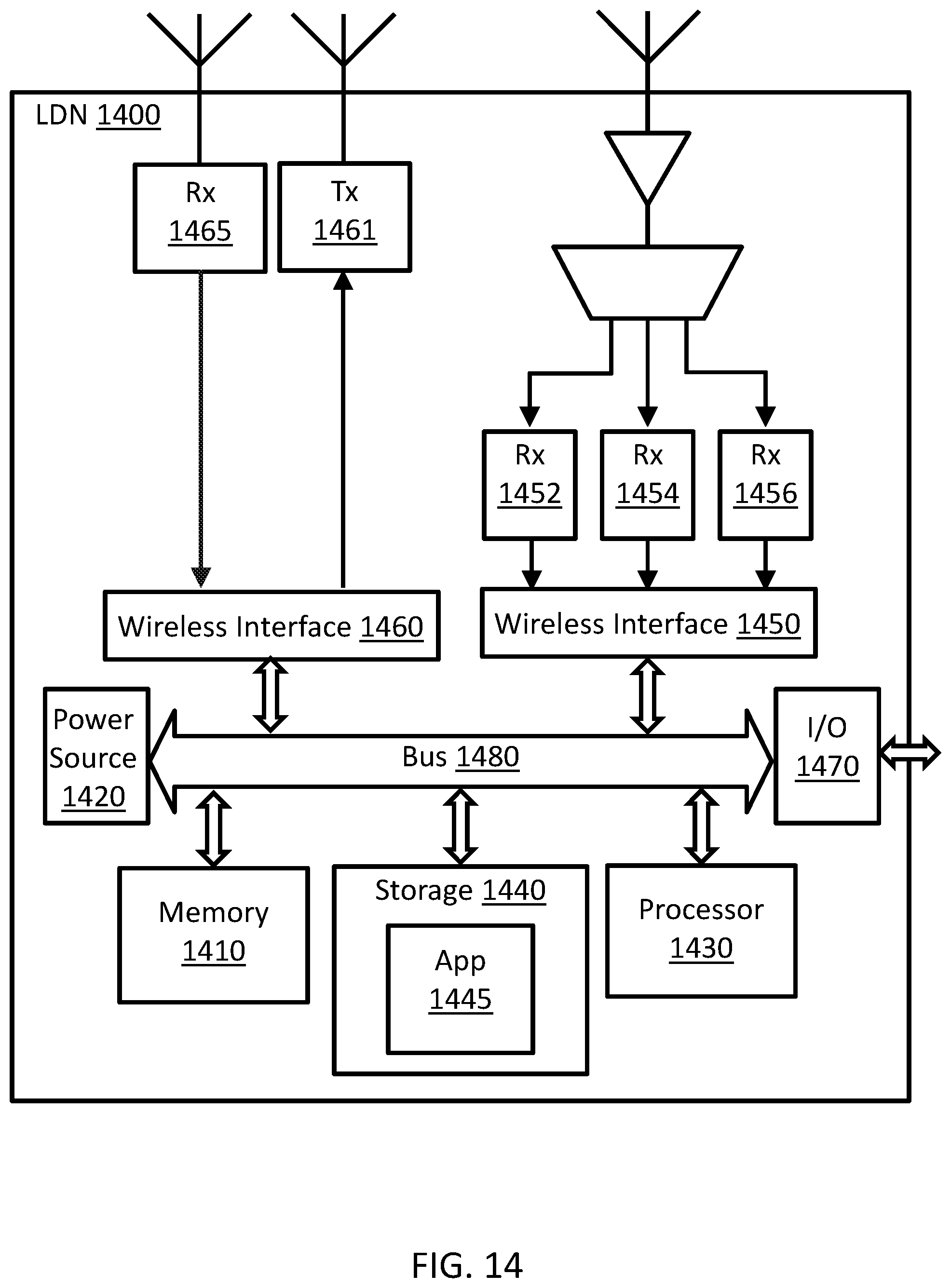 Patent US11785419 Figure 14 – Dual-band real-time location