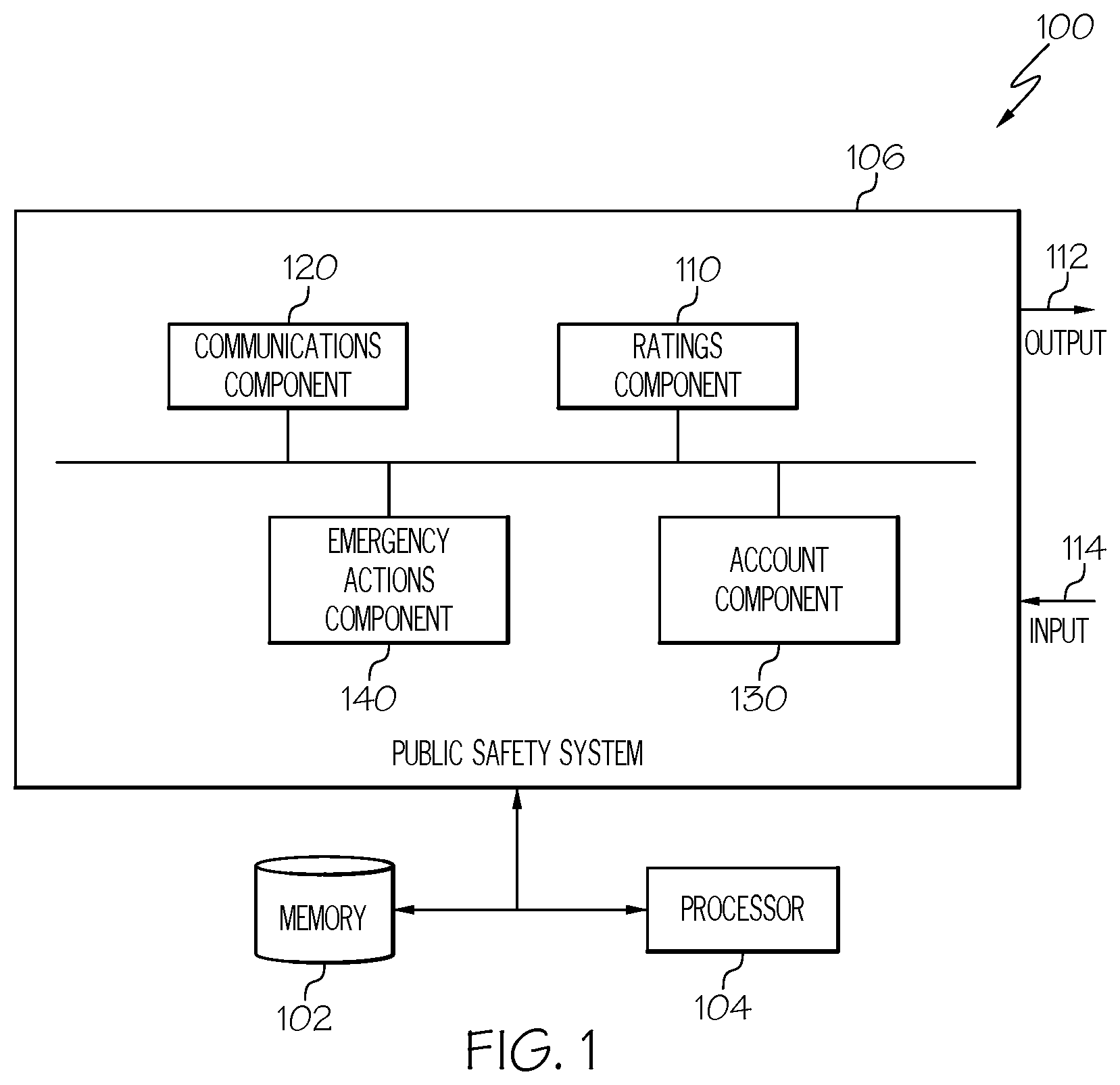 Patent US11785440 — Public safety system and method — Figure 1