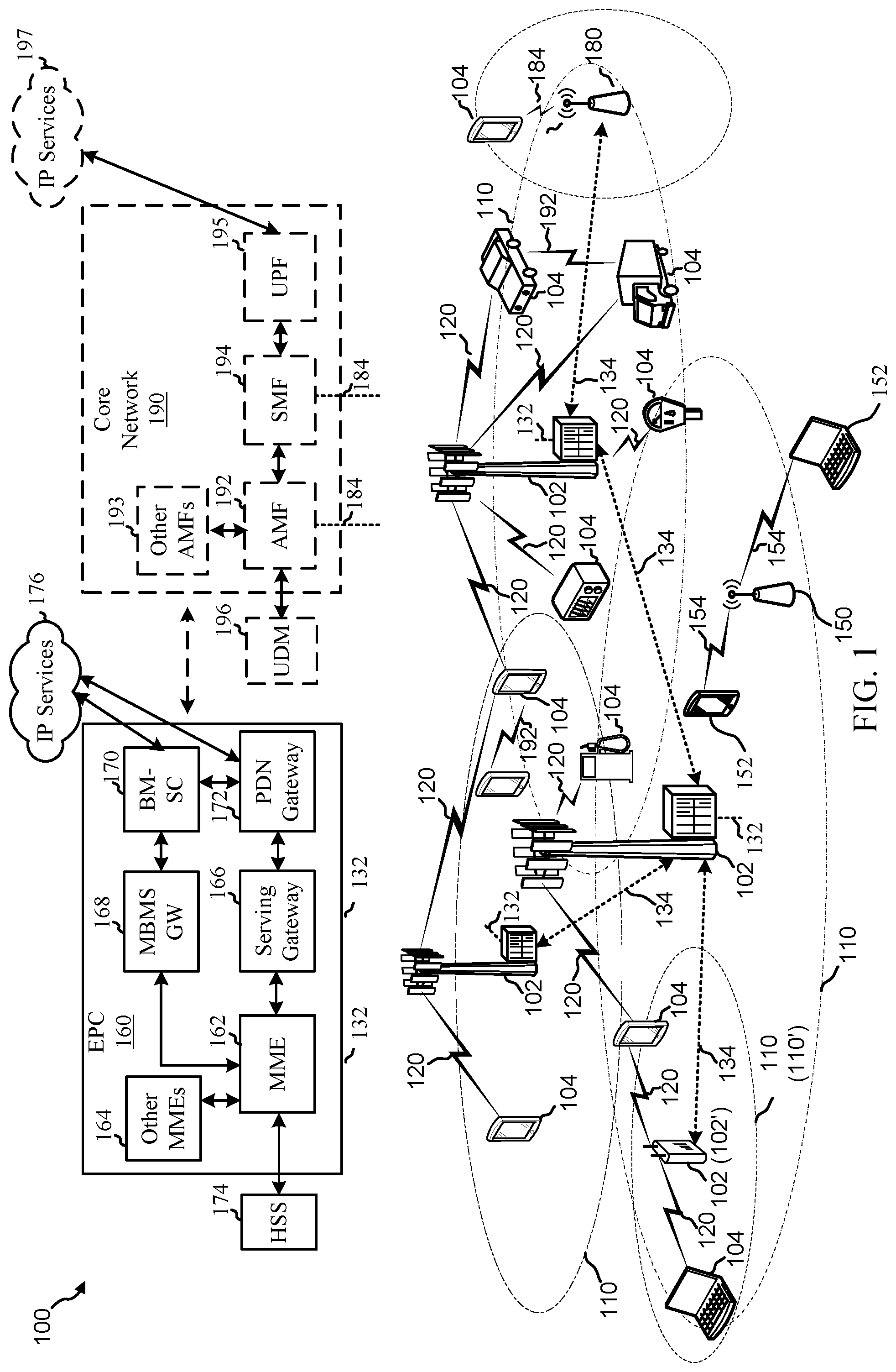 Patent US11785446 — End-to-end rate adaptation using ran assisted rate adaptation — Figure 1