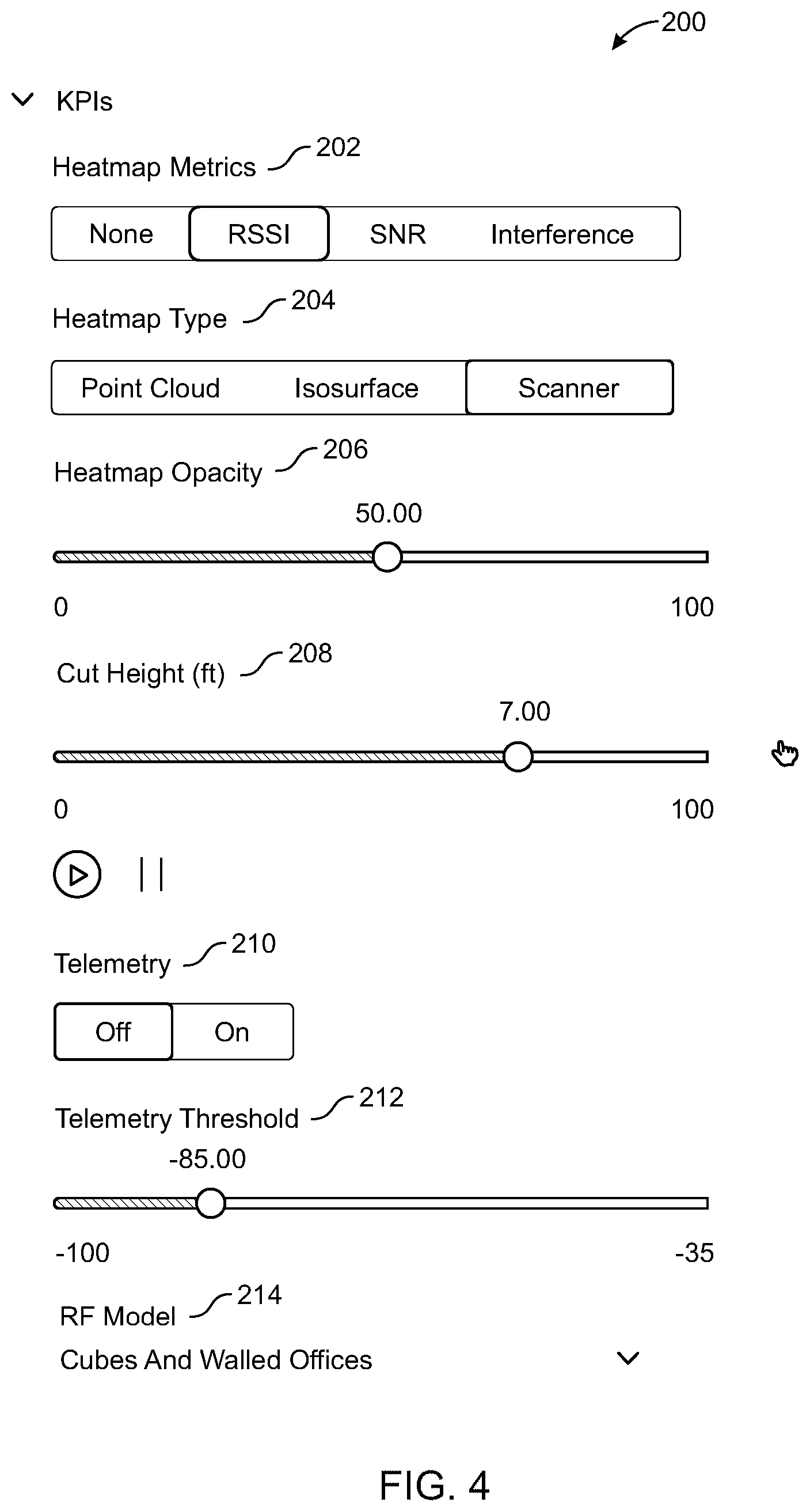 Patent US11785477 Figure 4 – Three-dimensional visualization of Wi-Fi signal propagation based on telemetry data