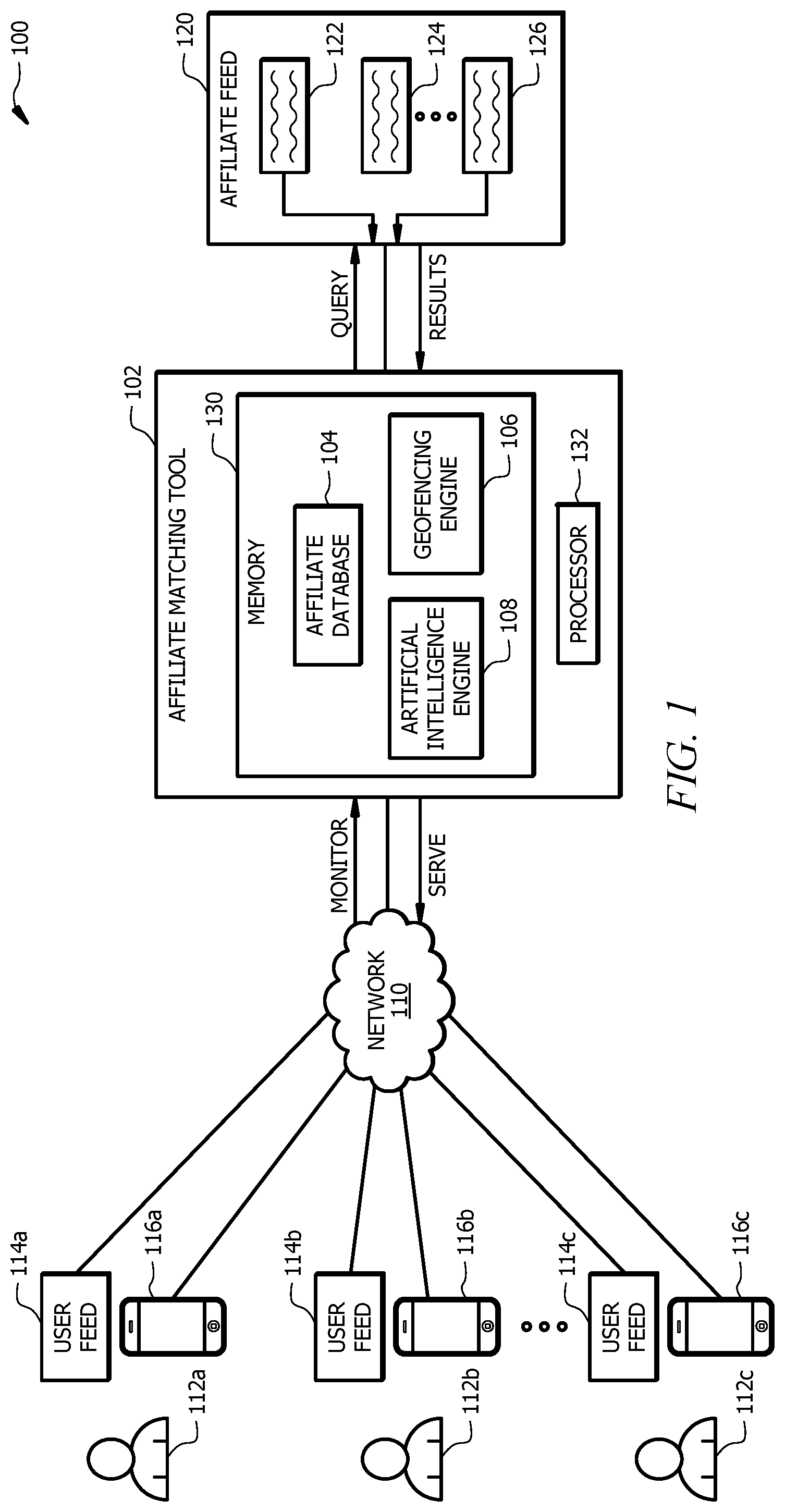 Patent US11785534 — Provisioning services based on geolocation data and activity recognition — Figure 1