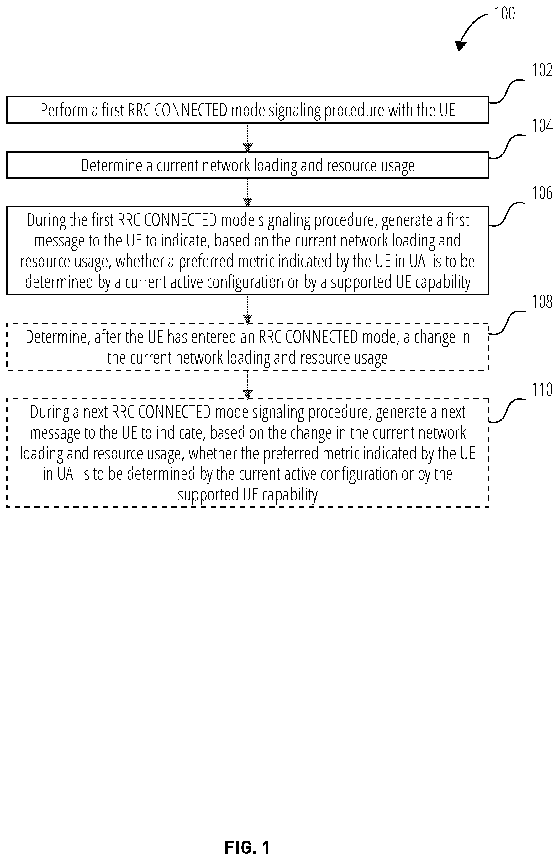 Patent US11785540 — UE power saving in NR using UE assistance information — Figure 1