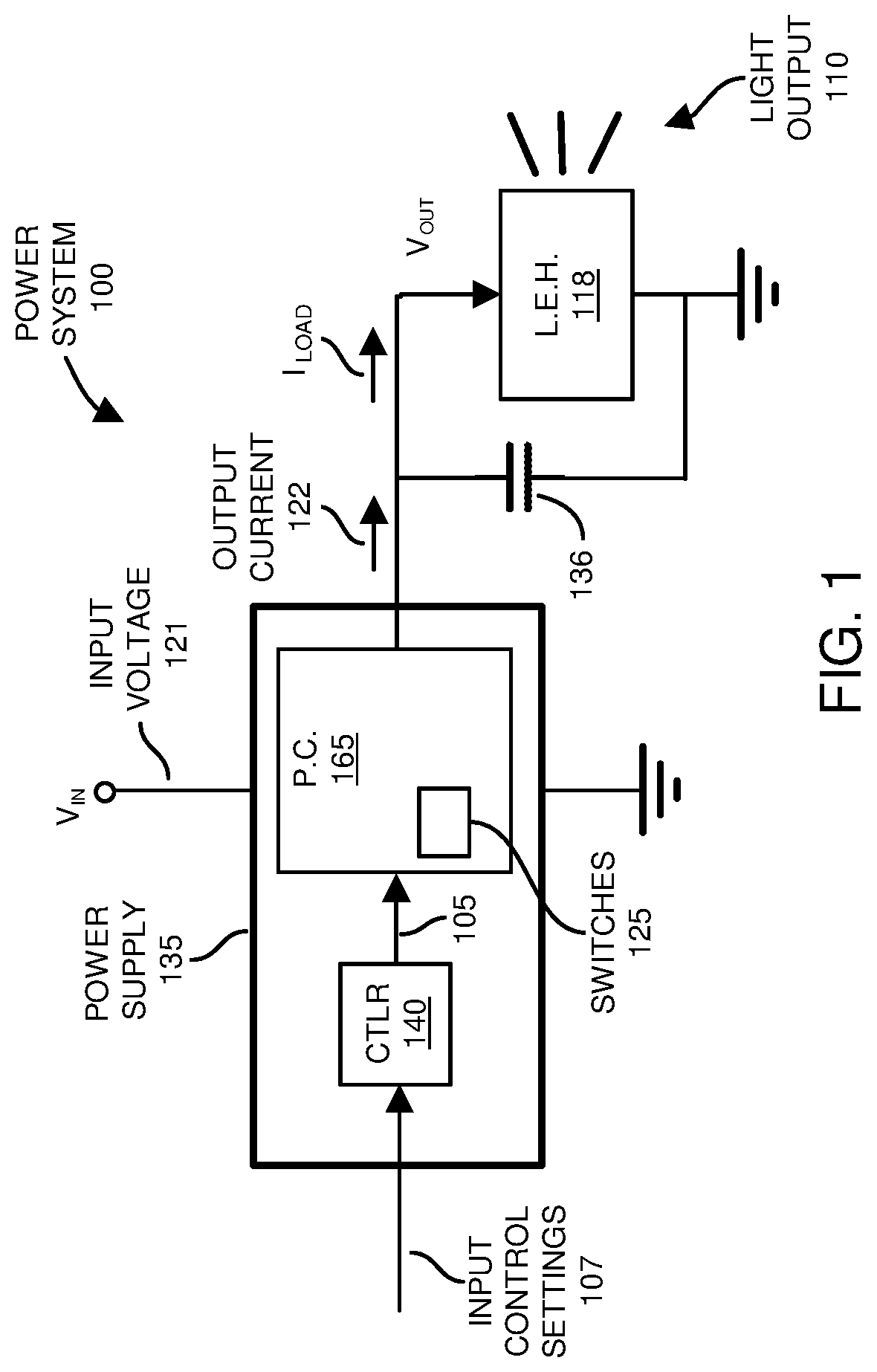 Patent US11785687 — Power converter and synchronous-asynchronous mode control — Figure 1