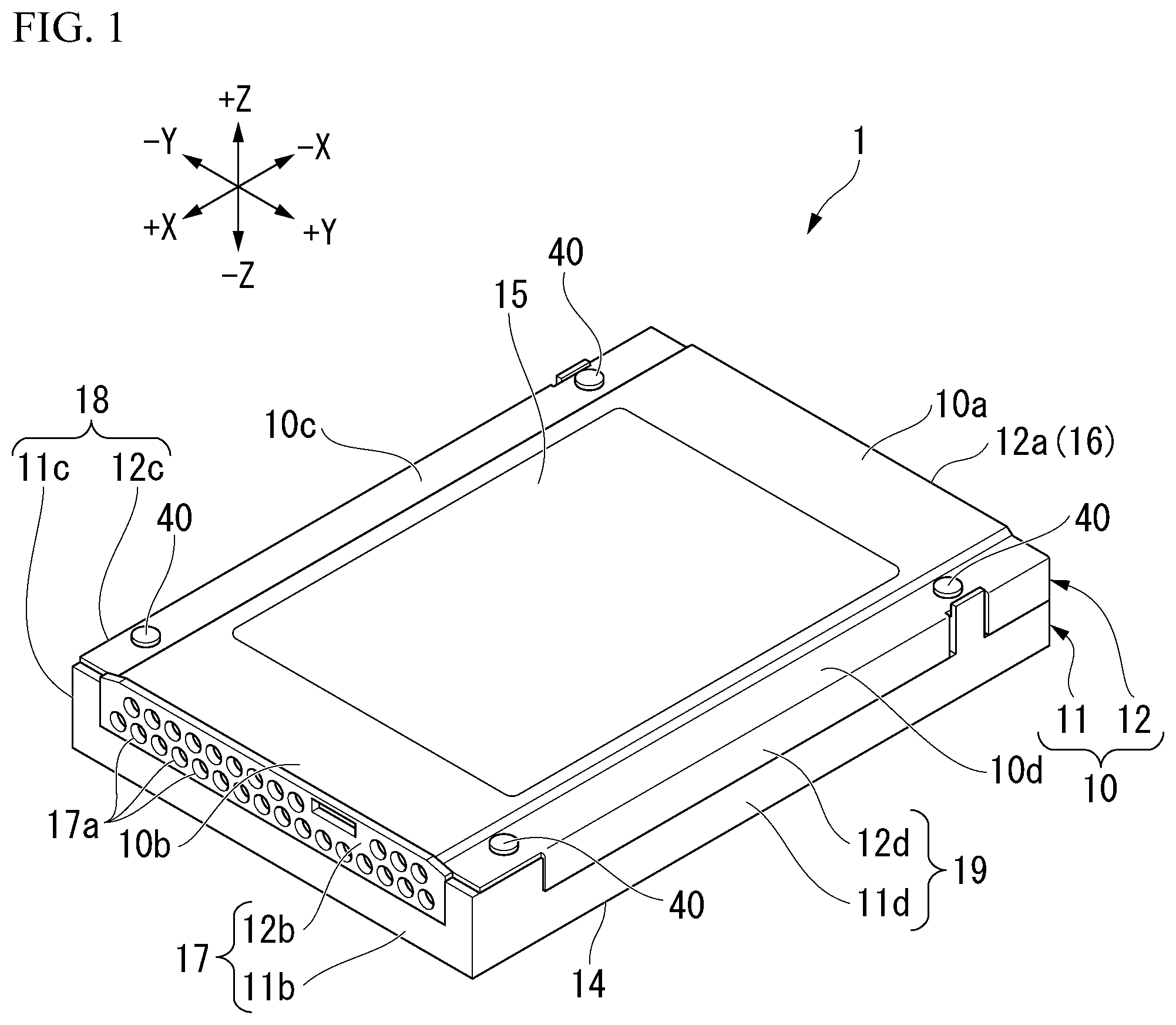 Patent US11785703 — Semiconductor storage device and heat dissipator — Figure 1