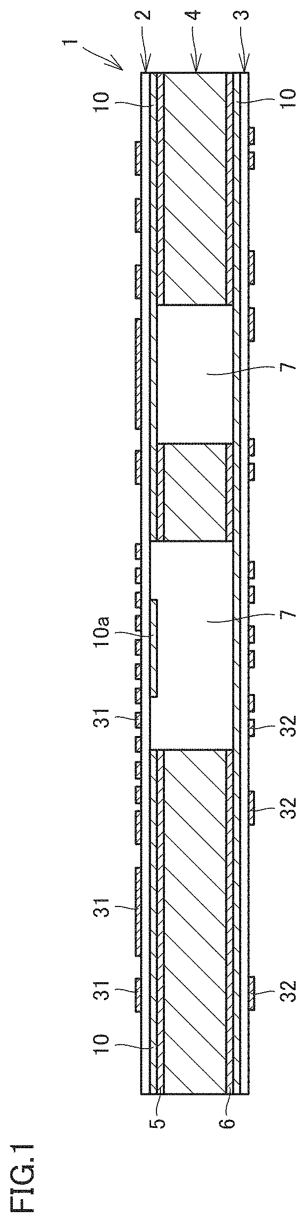 Patent US11785718 — Composite printed wiring board and method of manufacturing the same — Figure 1