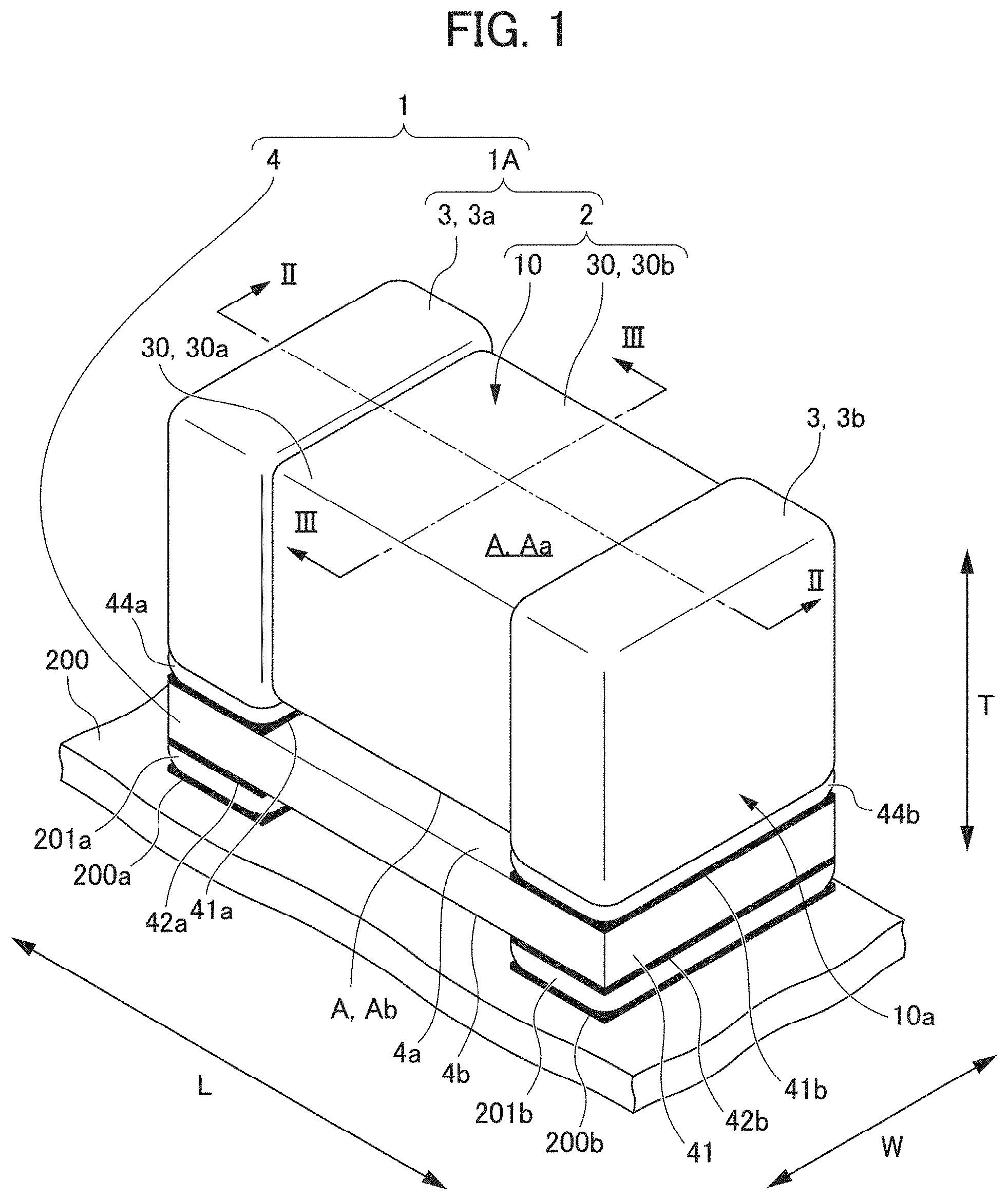 Patent US11785720 — Multilayer ceramic capacitor — Figure 1