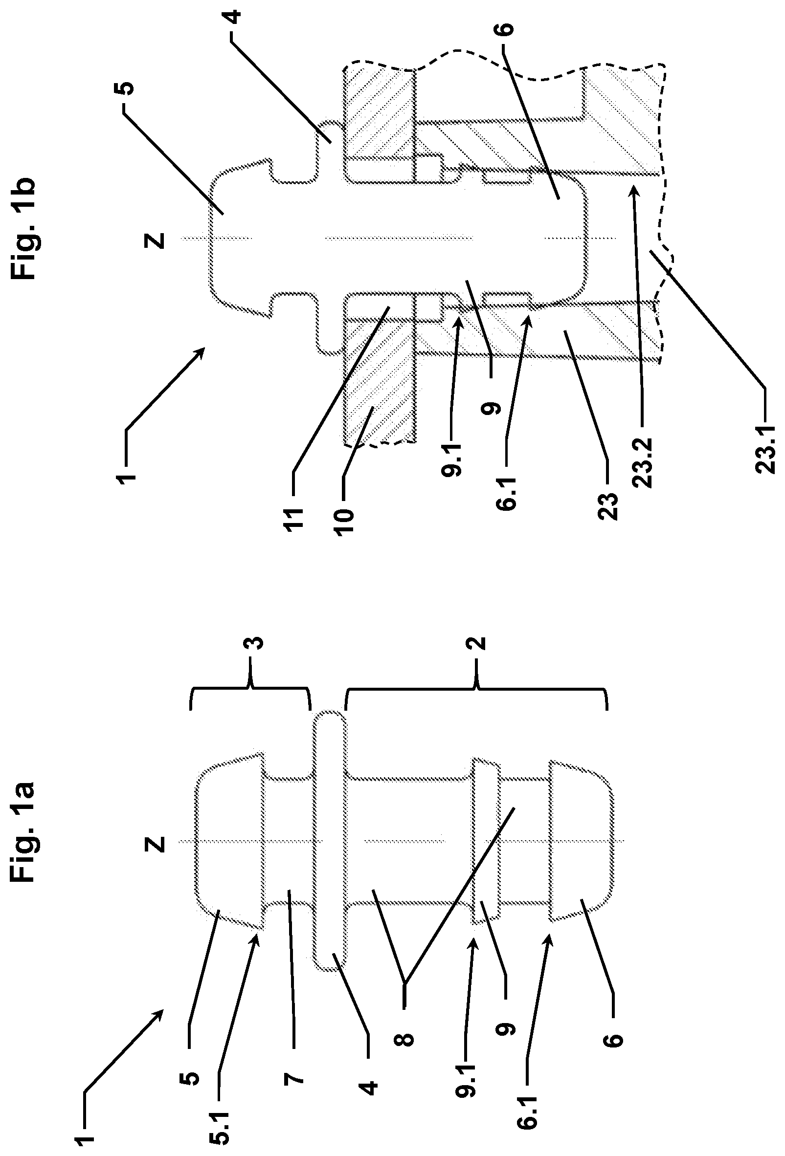 Patent US11785727 — Locking pin, electronics module and production method — Figure 1