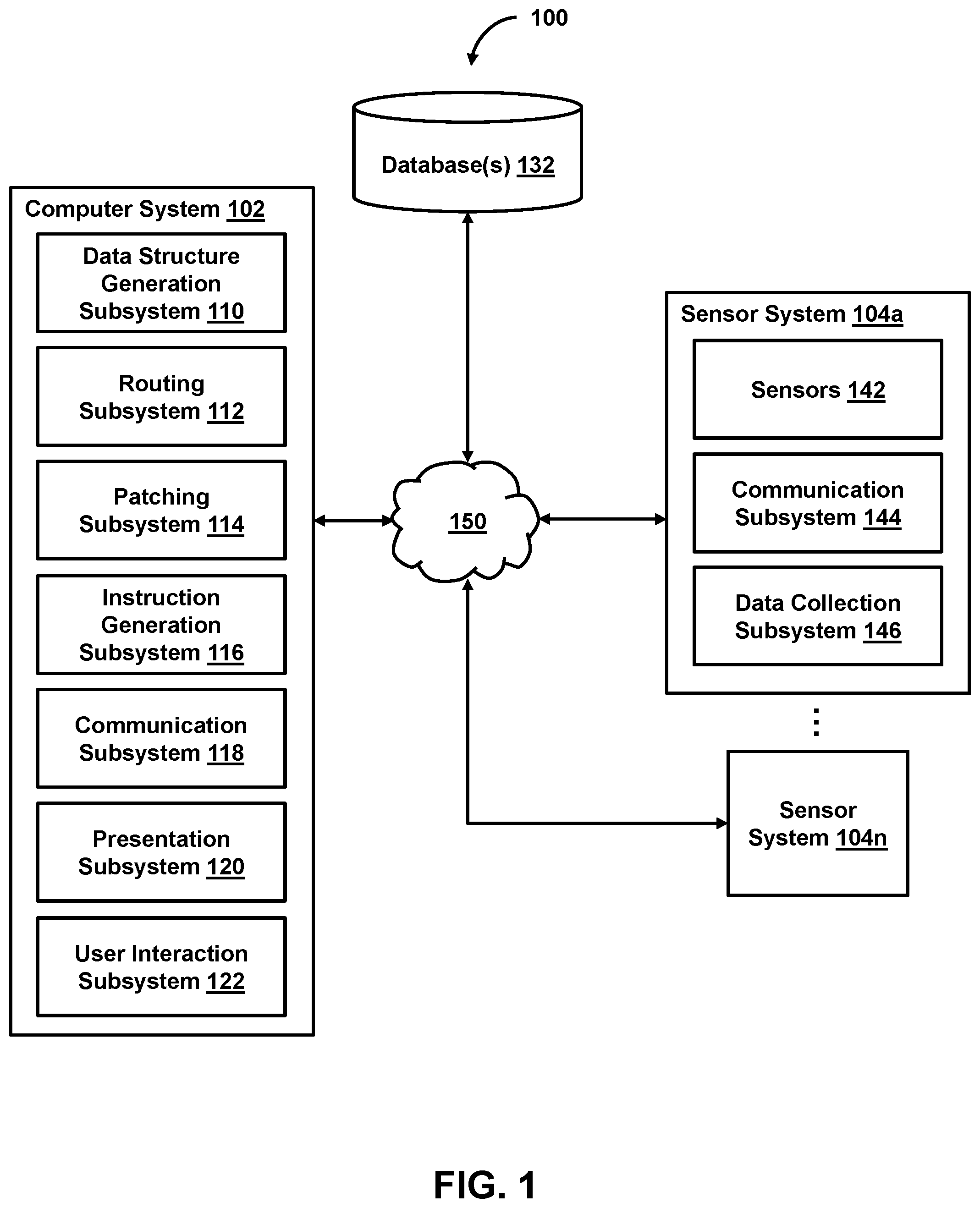 Patent US11785735 — Intelligent cable patching of racks to facilitate cable installation — Figure 1