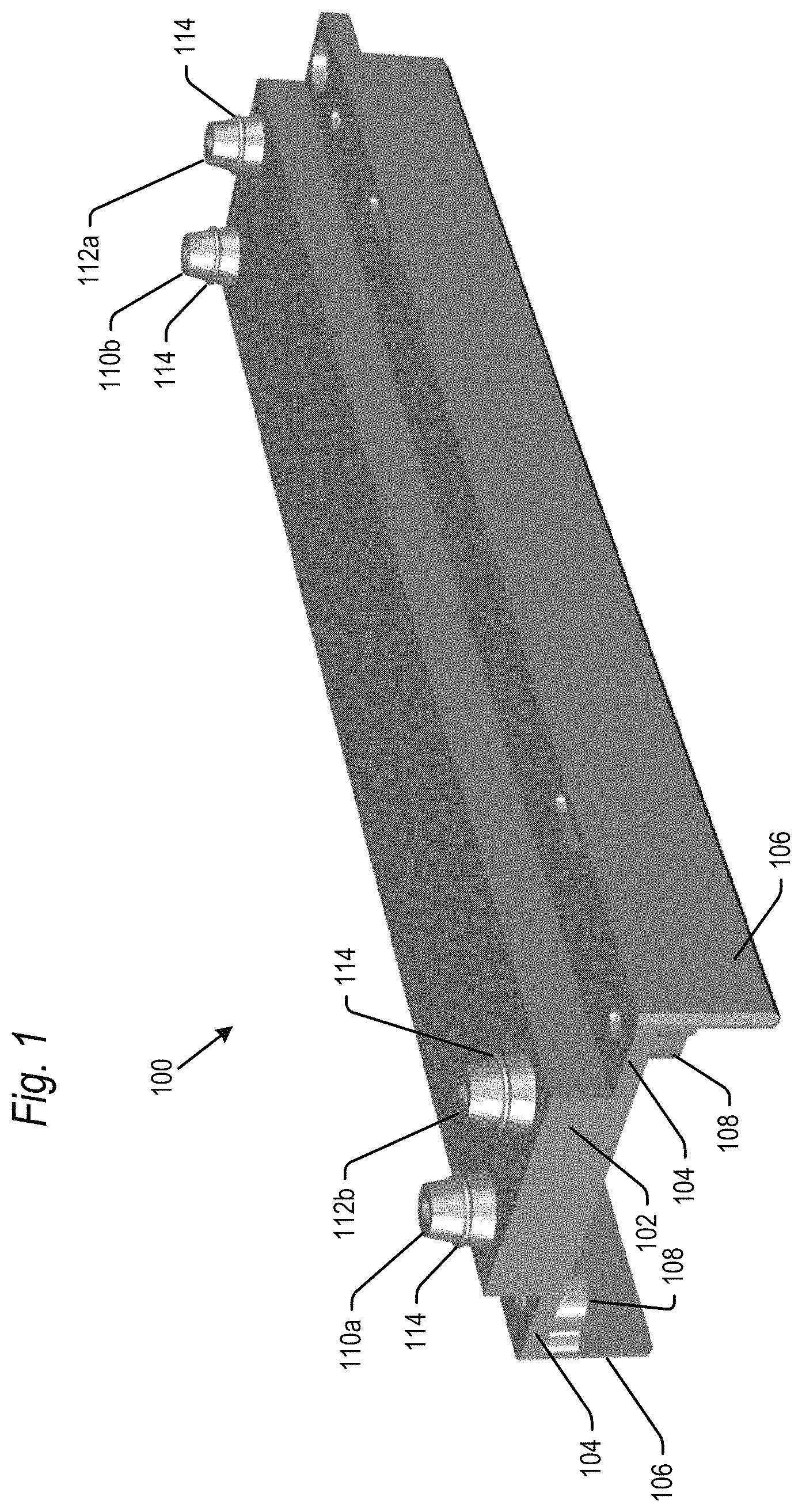 Patent US11785742 — Microchannel heat sink for datacenter solid state drives — Figure 1