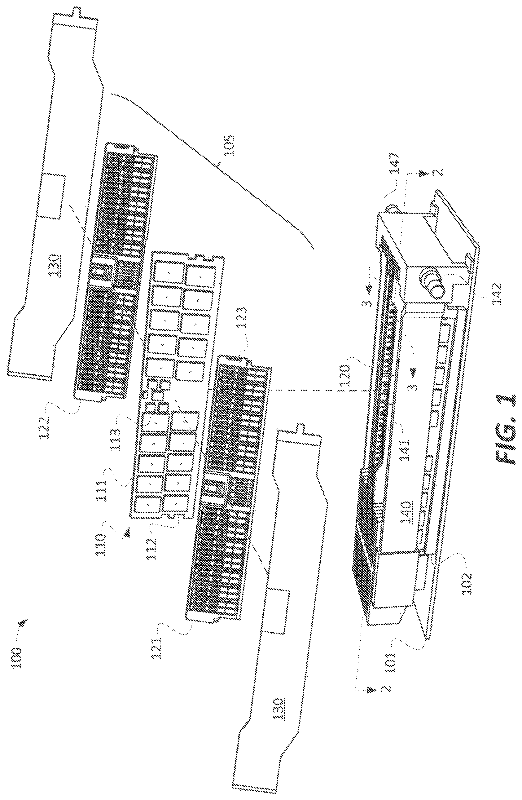 Patent US11785743 — Temperature control of closely packed electronic assemblies — Figure 1