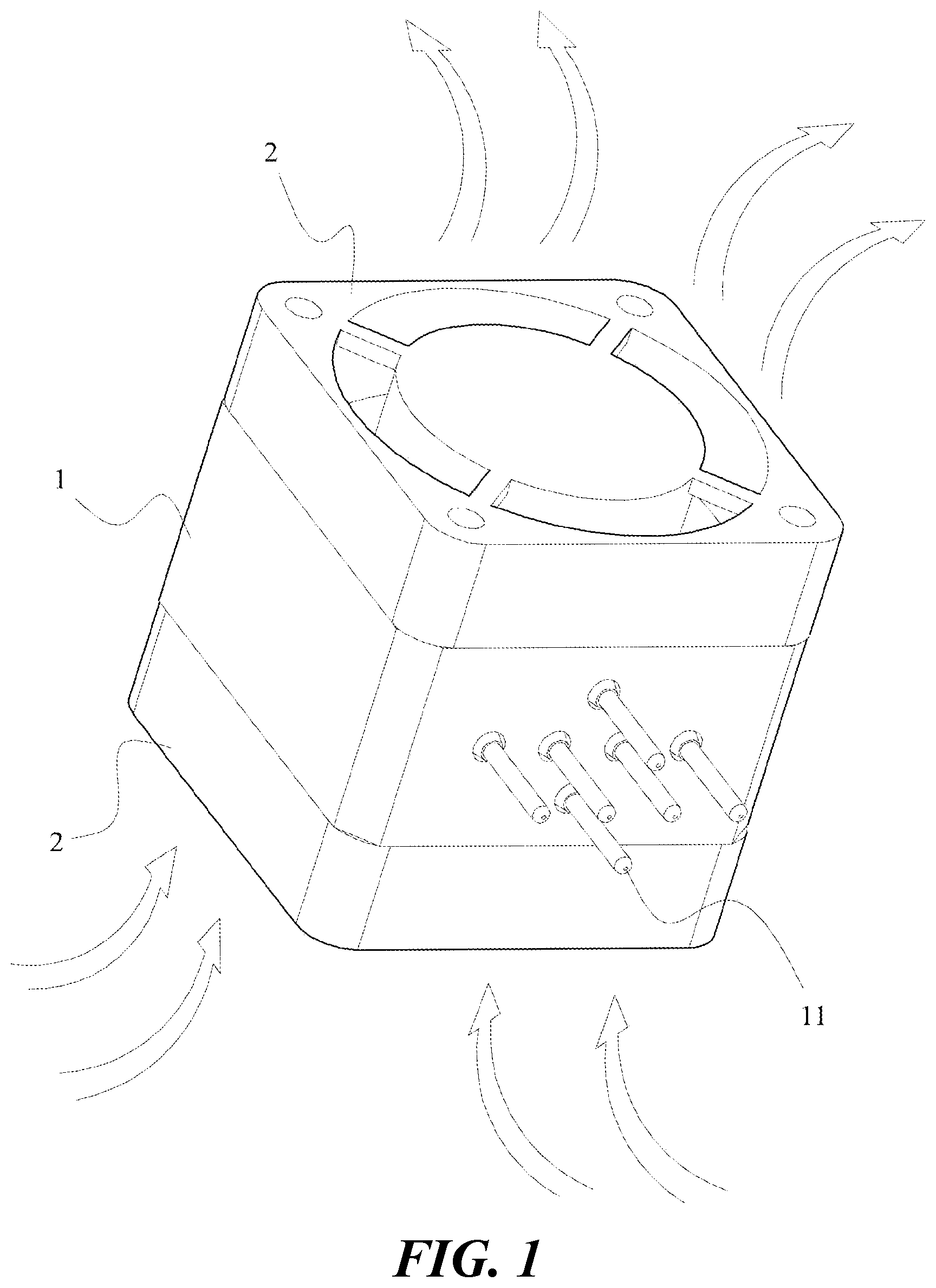 Patent US11785751 — Adapter with heat dissipation layer — Figure 1