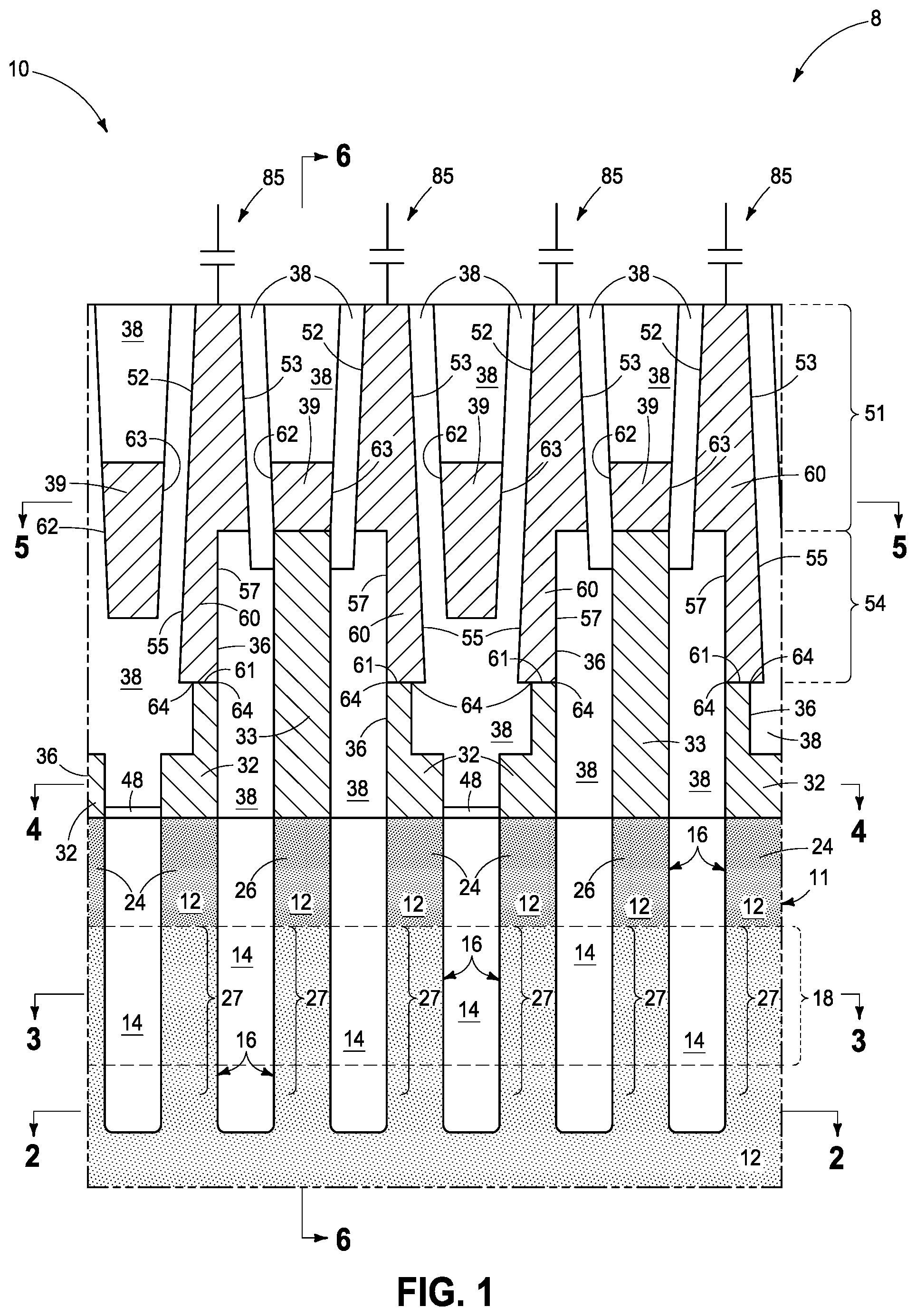 Patent US11785762 — Memory circuitry and method used in forming memory circuitry — Figure 1