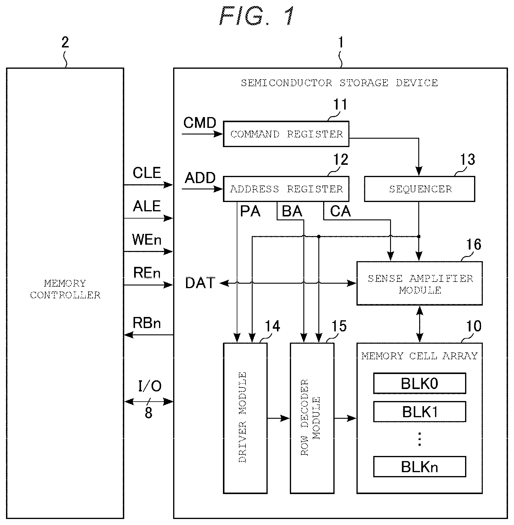 Patent US11785773 Figure 1 – Semiconductor storage device and method for manufacturing the same