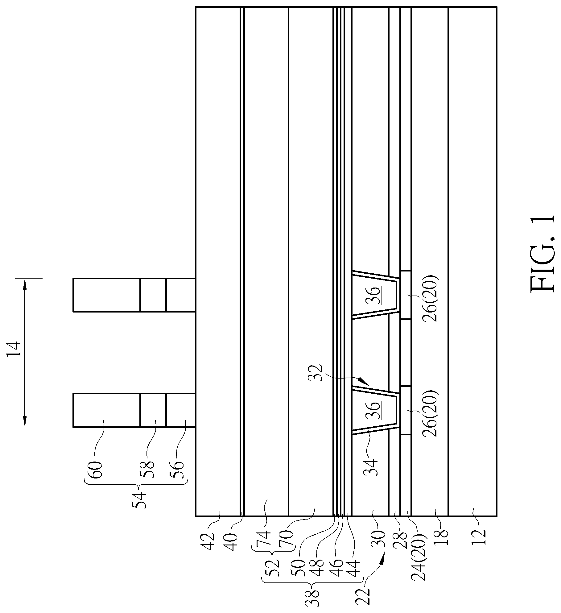 Patent US11785785 — Semiconductor device and method for fabricating the same — Figure 1