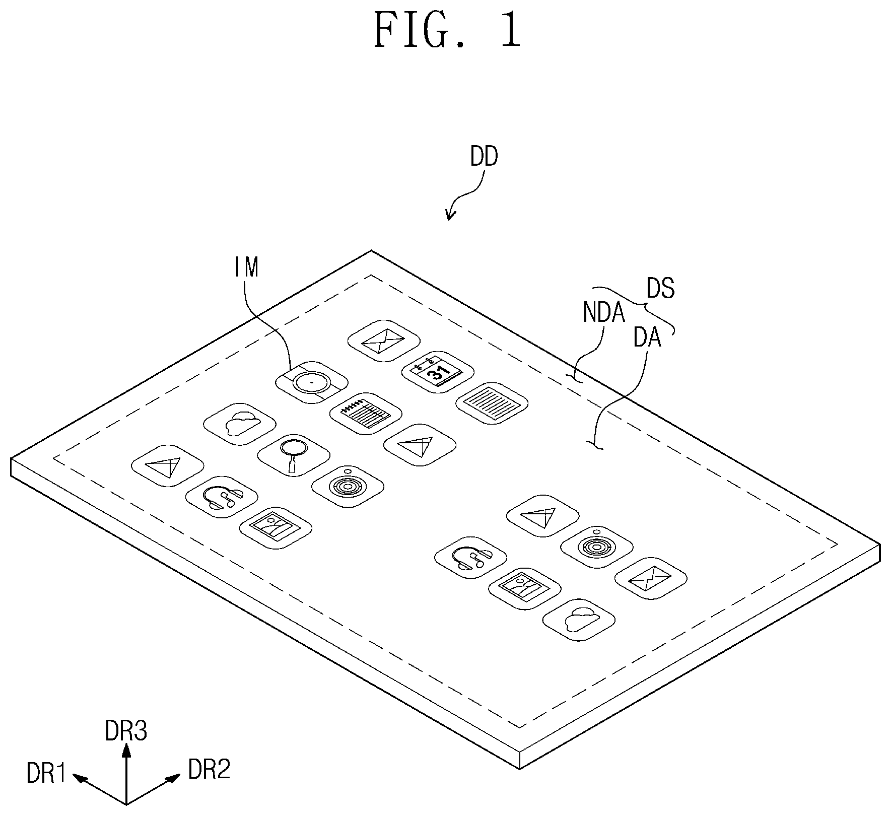 Patent US11785795 — Display device including protective layer below substrate — Figure 1