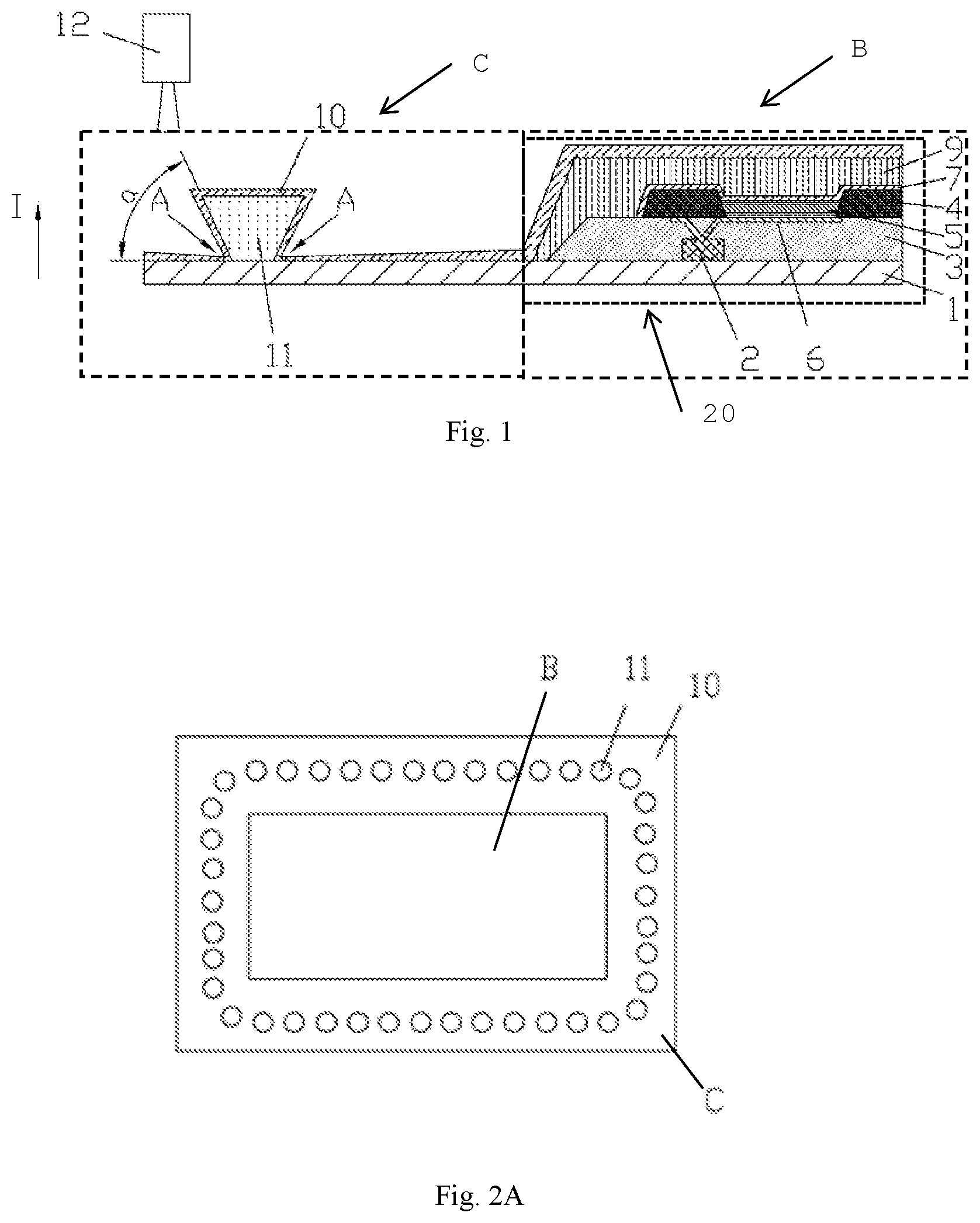 Patent US11785801 Figure 1 – Display substrate with water-blocking structure, fabrication method thereof, display panel and display apparatus