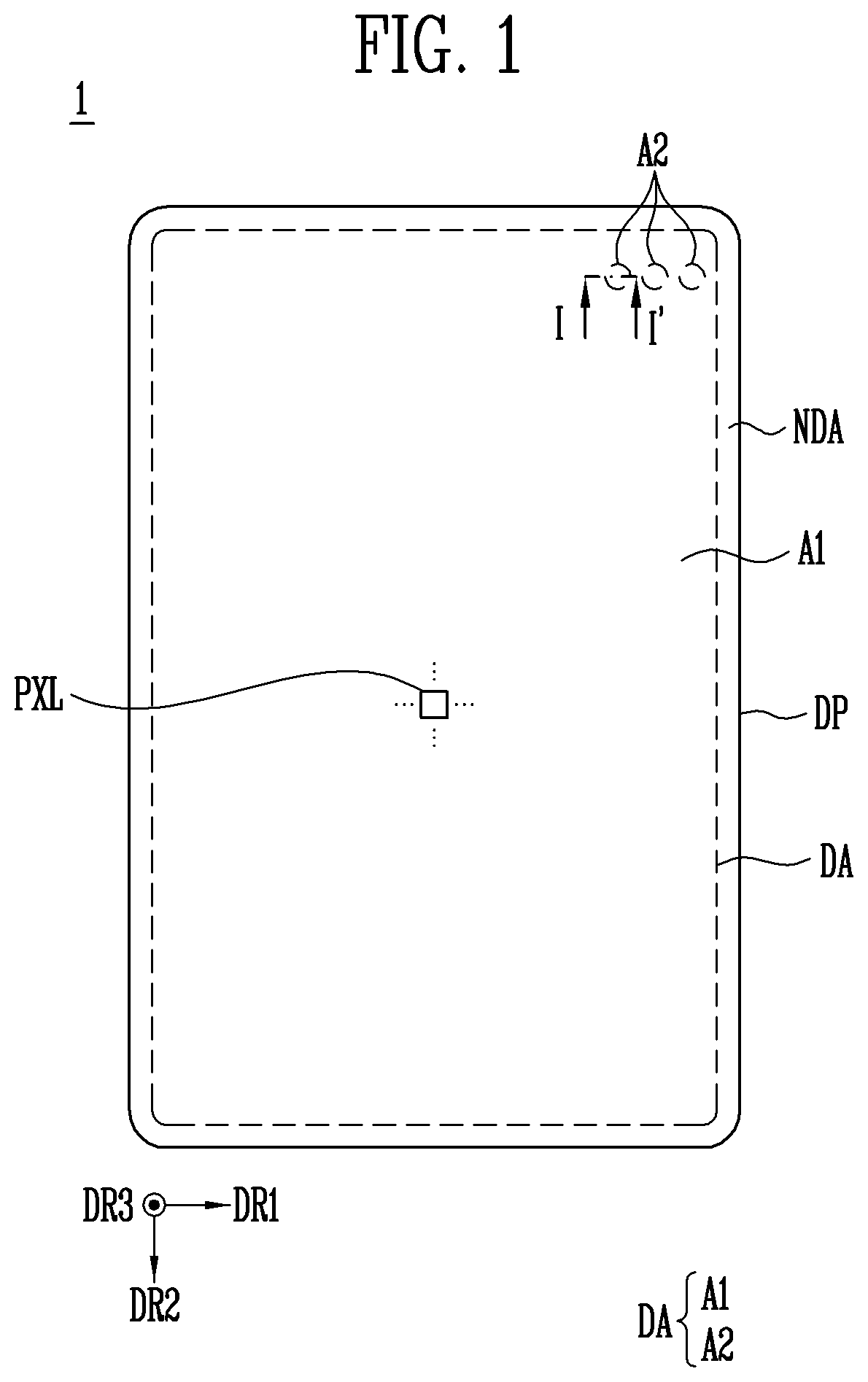 Patent US11785828 — Display device — Figure 1