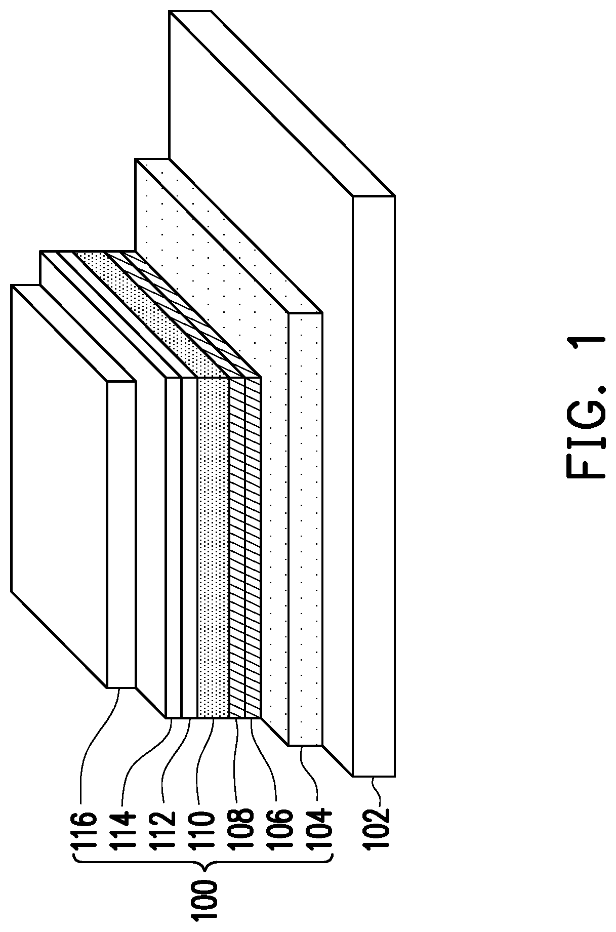 Patent US11785830 — Method of manufacturing electroluminescent device having light emitting layer by using transfer printing process — Figure 1