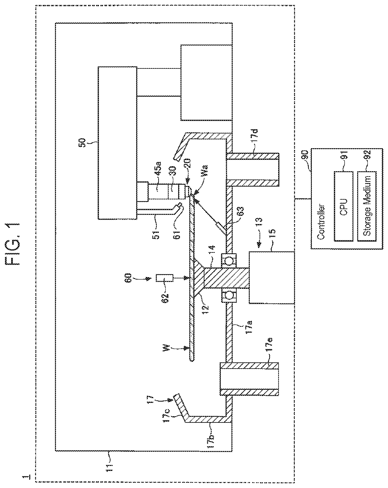 Patent US11787006 Figure 1 – Substrate processing apparatus, polishing head, and substrate processing method