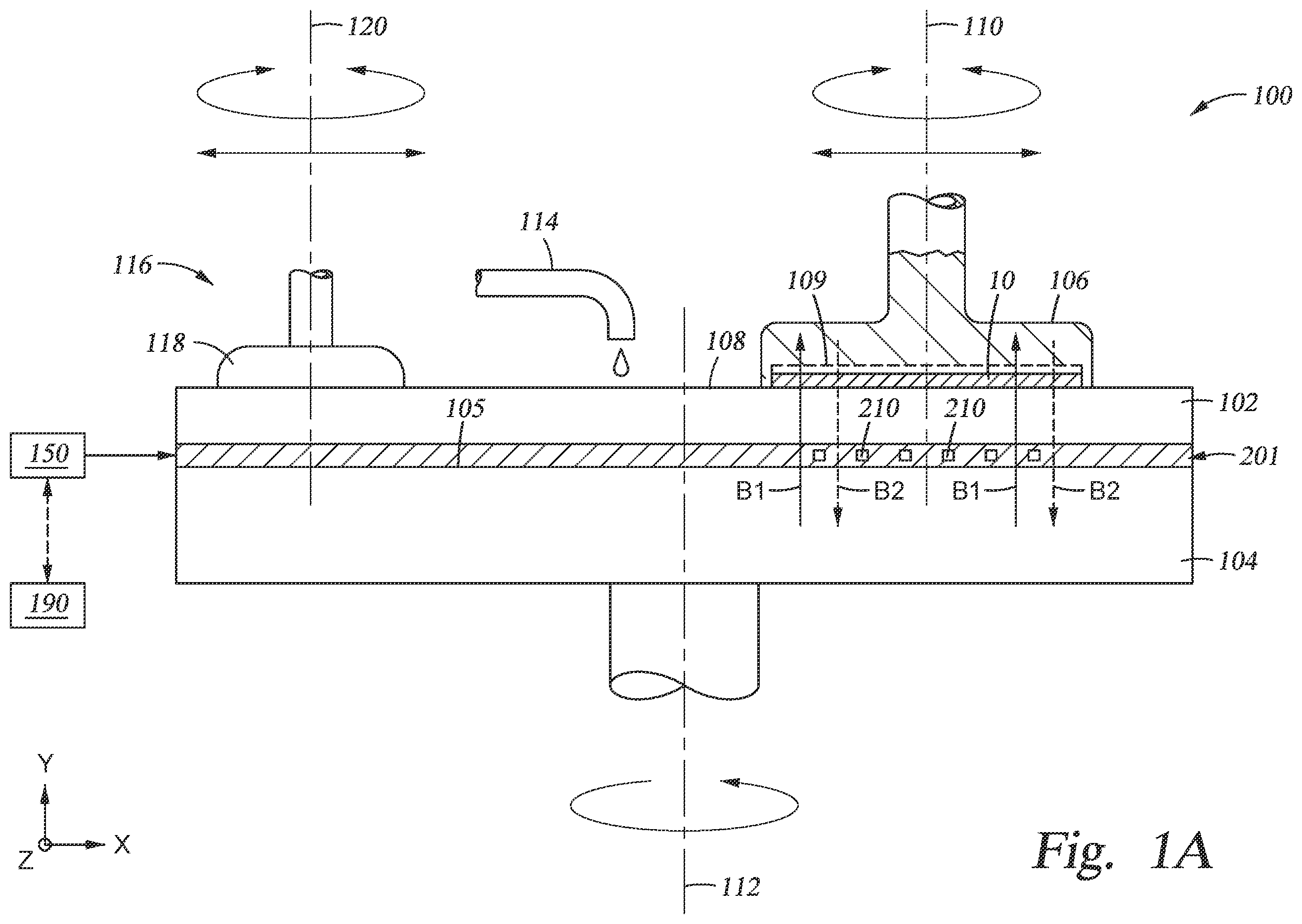 Patent US11787008 — Chemical mechanical polishing with applied magnetic field — Figure 1