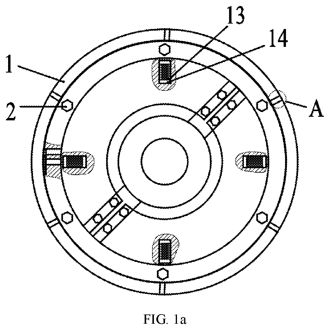Patent US11787011 — Grinding wheel for online measurement of grinding force — Figure 1