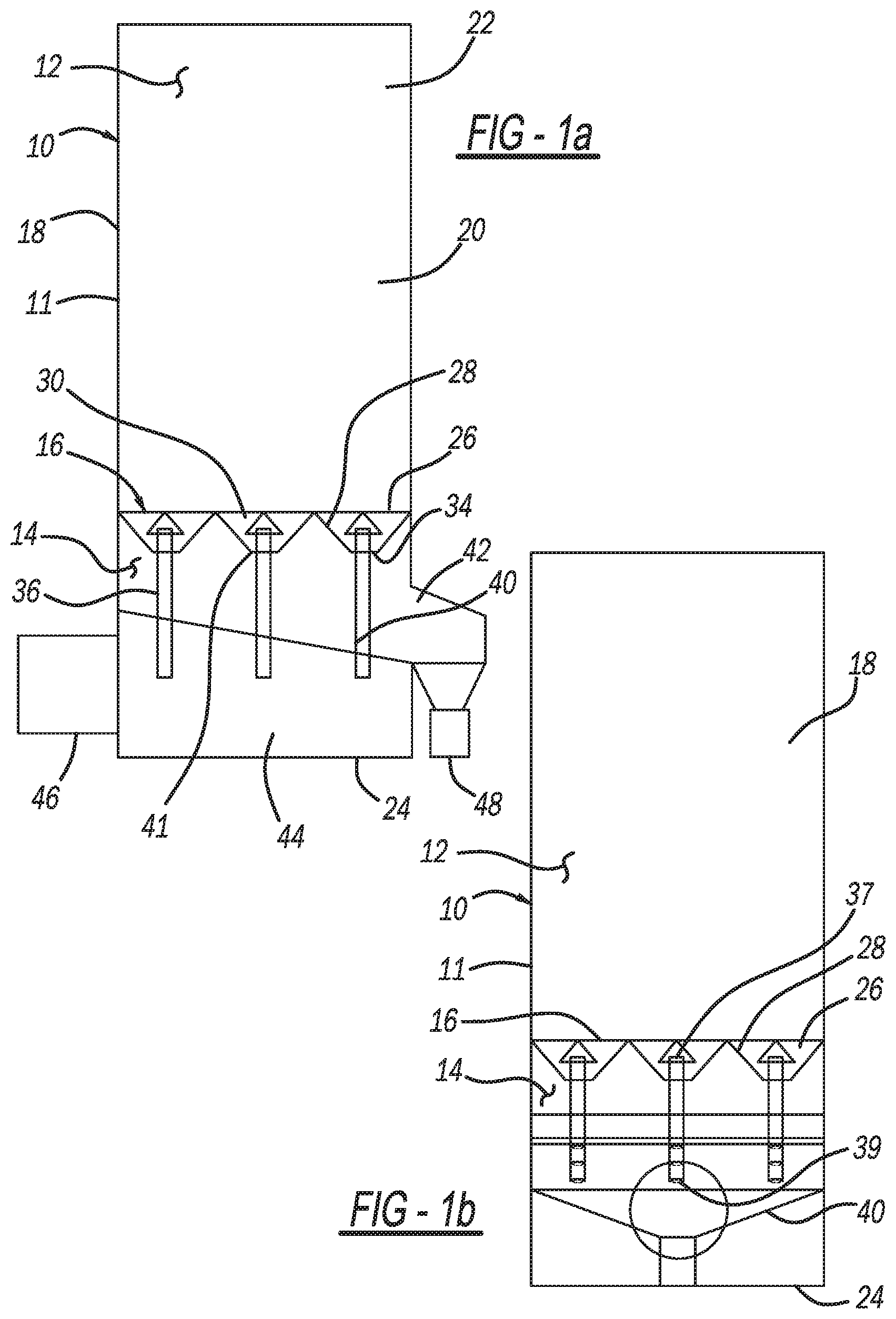 Patent US11787013 — Separation device for coating blasting and coating stripping booths — Figure 1