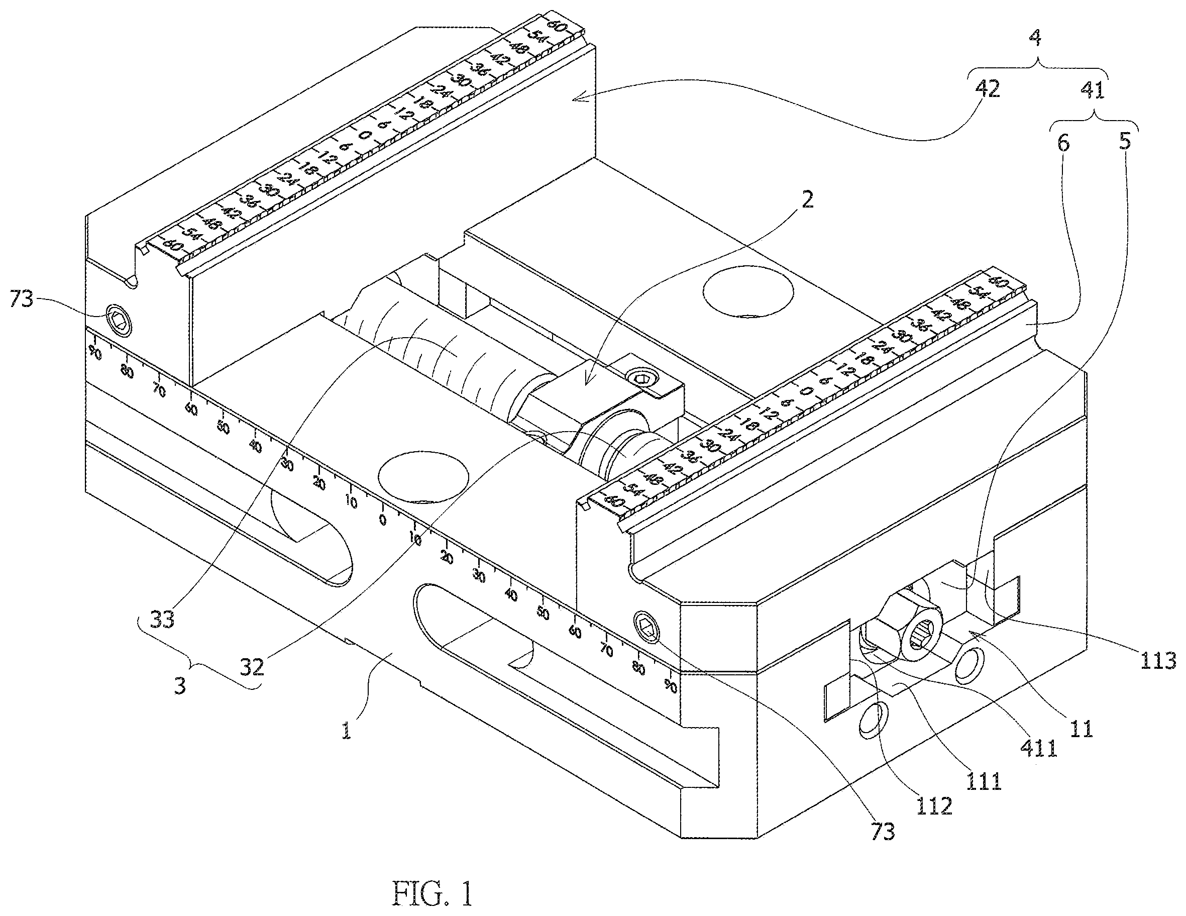 Patent US11787014 — Vice jaw deflecting structure — Figure 1