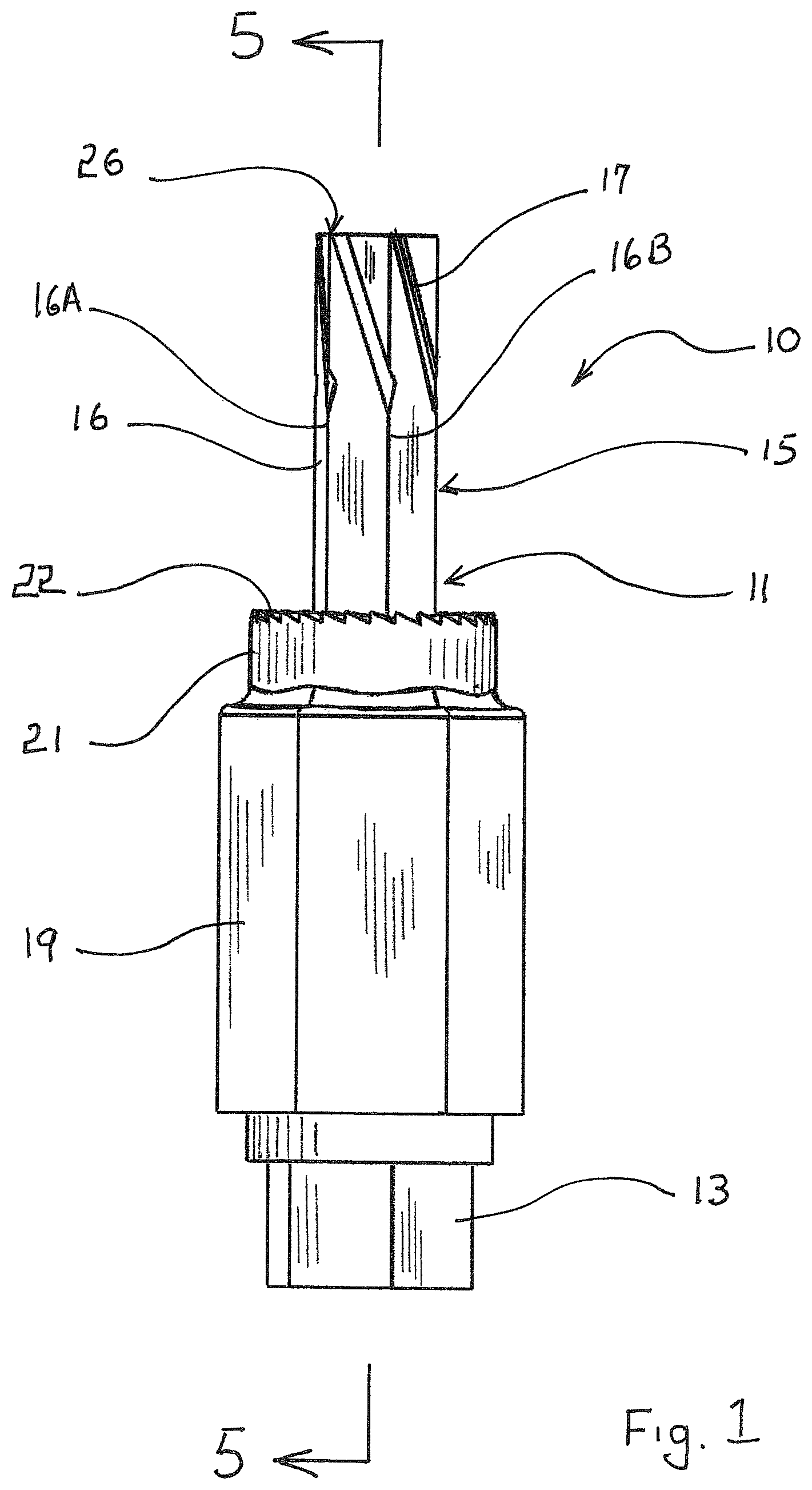Patent US11787023 — Male fastener extractor device — Figure 1