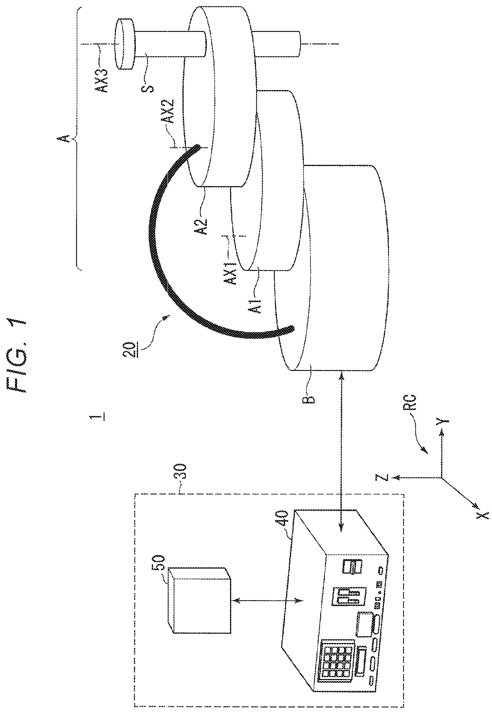 Patent US11787046 — Control device, robot system, and display method — Figure 1