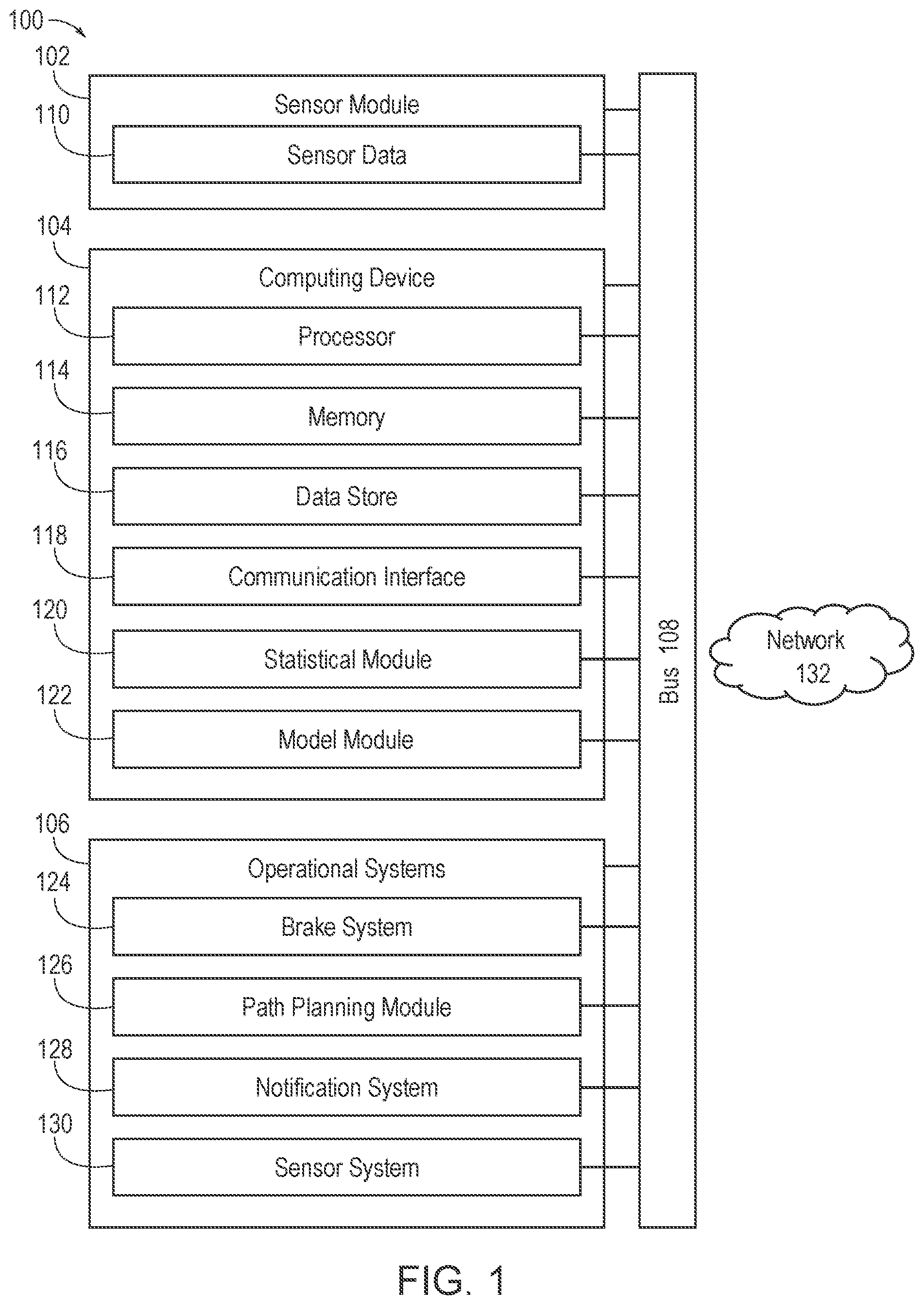 Patent US11787053 — Systems and methods for utilizing interacting Gaussian mixture models for crowd navigation — Figure 1