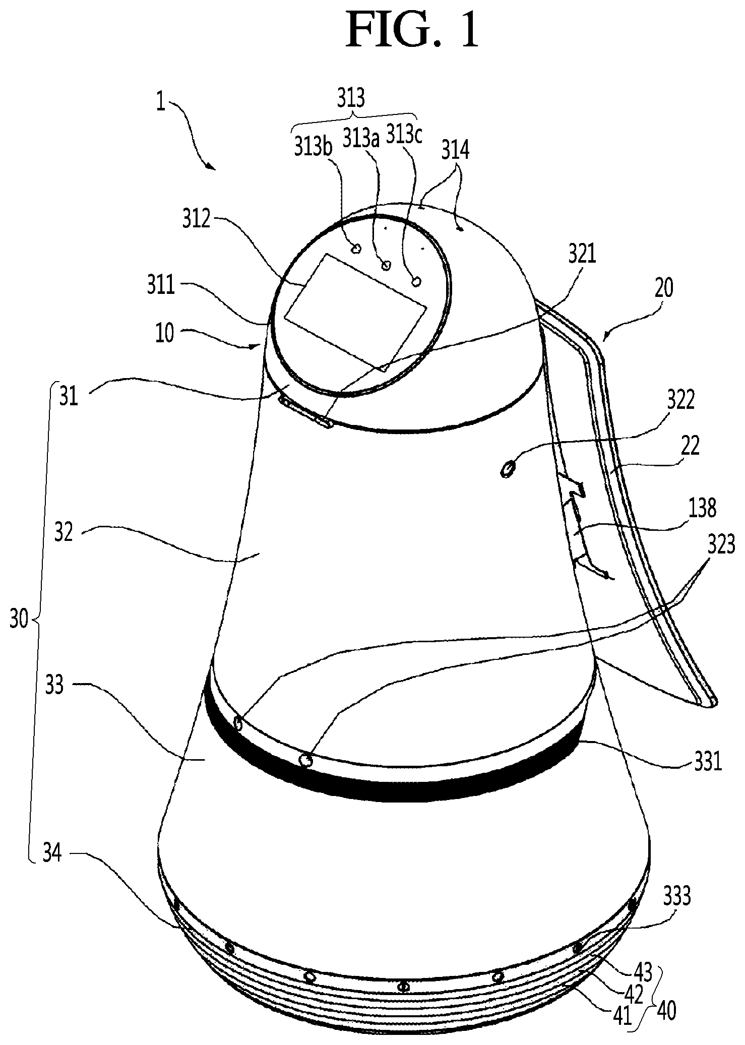 Patent US11787061 — Method for operating moving robot — Figure 1