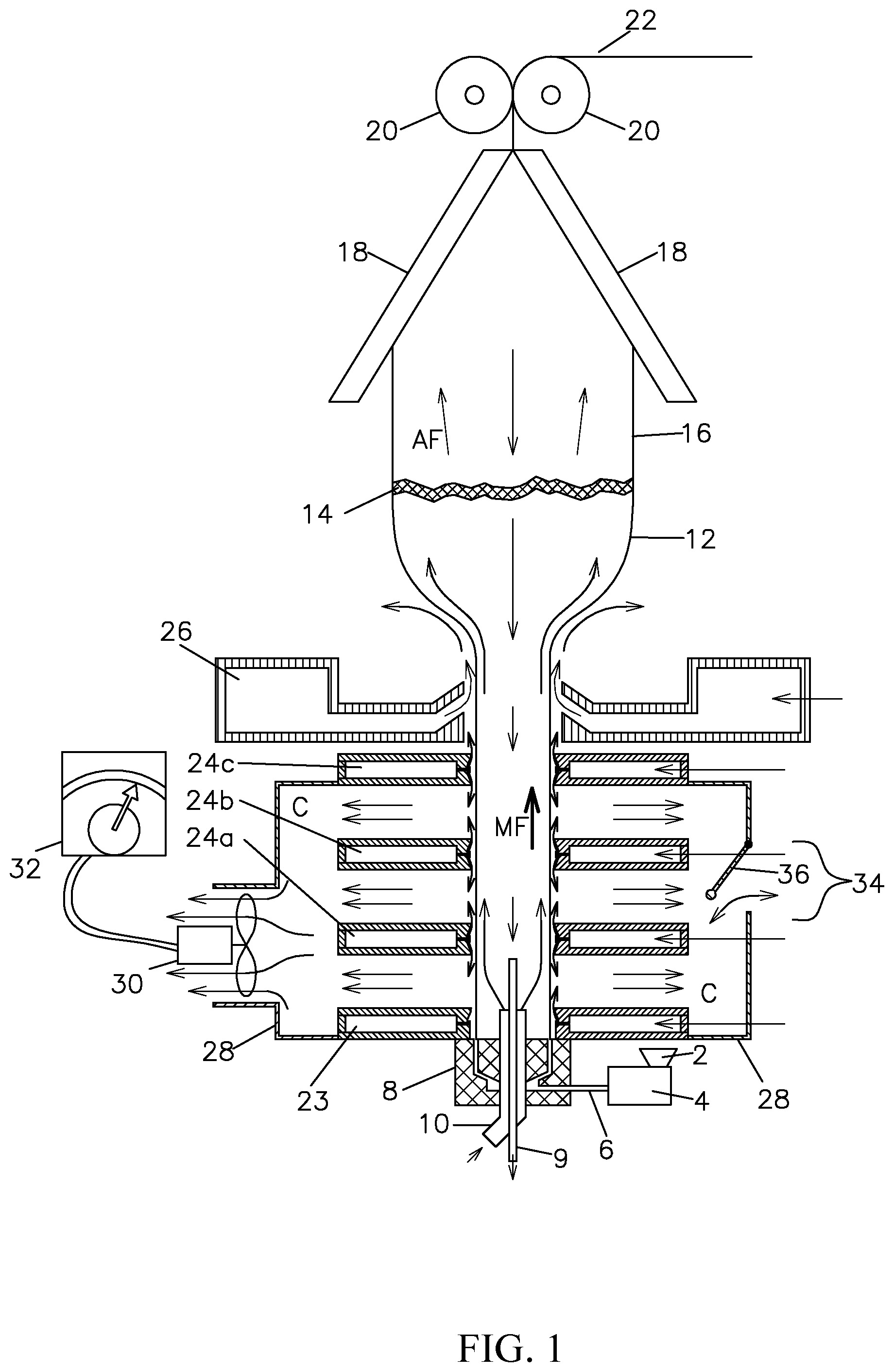 Patent US11787099 — High performance cooling system — Figure 1