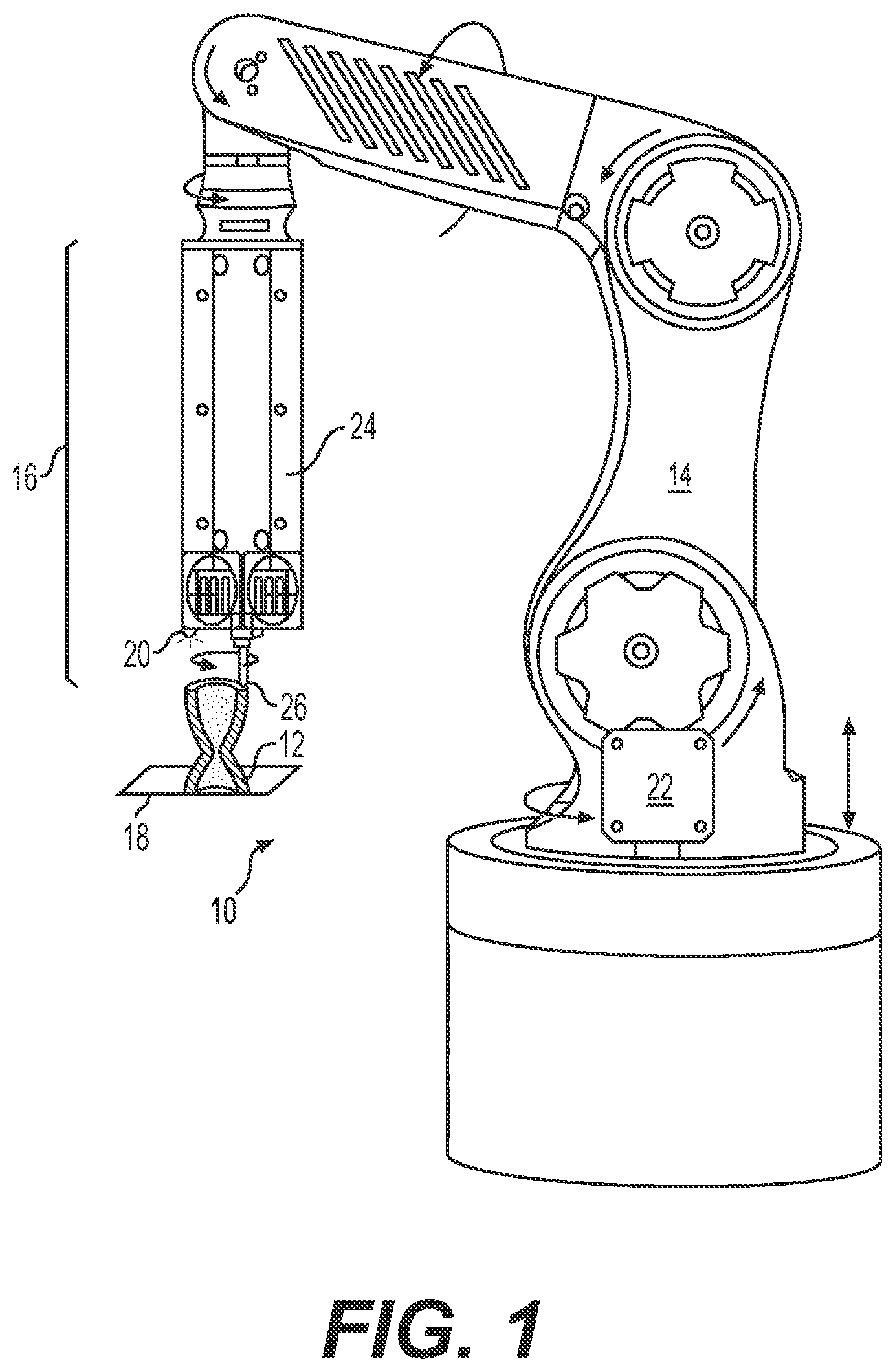 Patent US11787112 — System for additively manufacturing composite structures — Figure 1