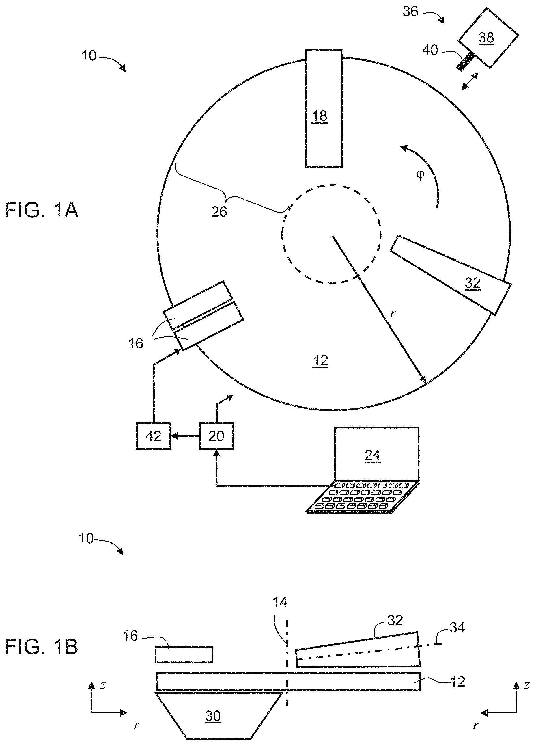 Patent US11787181 — Printing head for non-cartesian inkjet printing — Figure 1