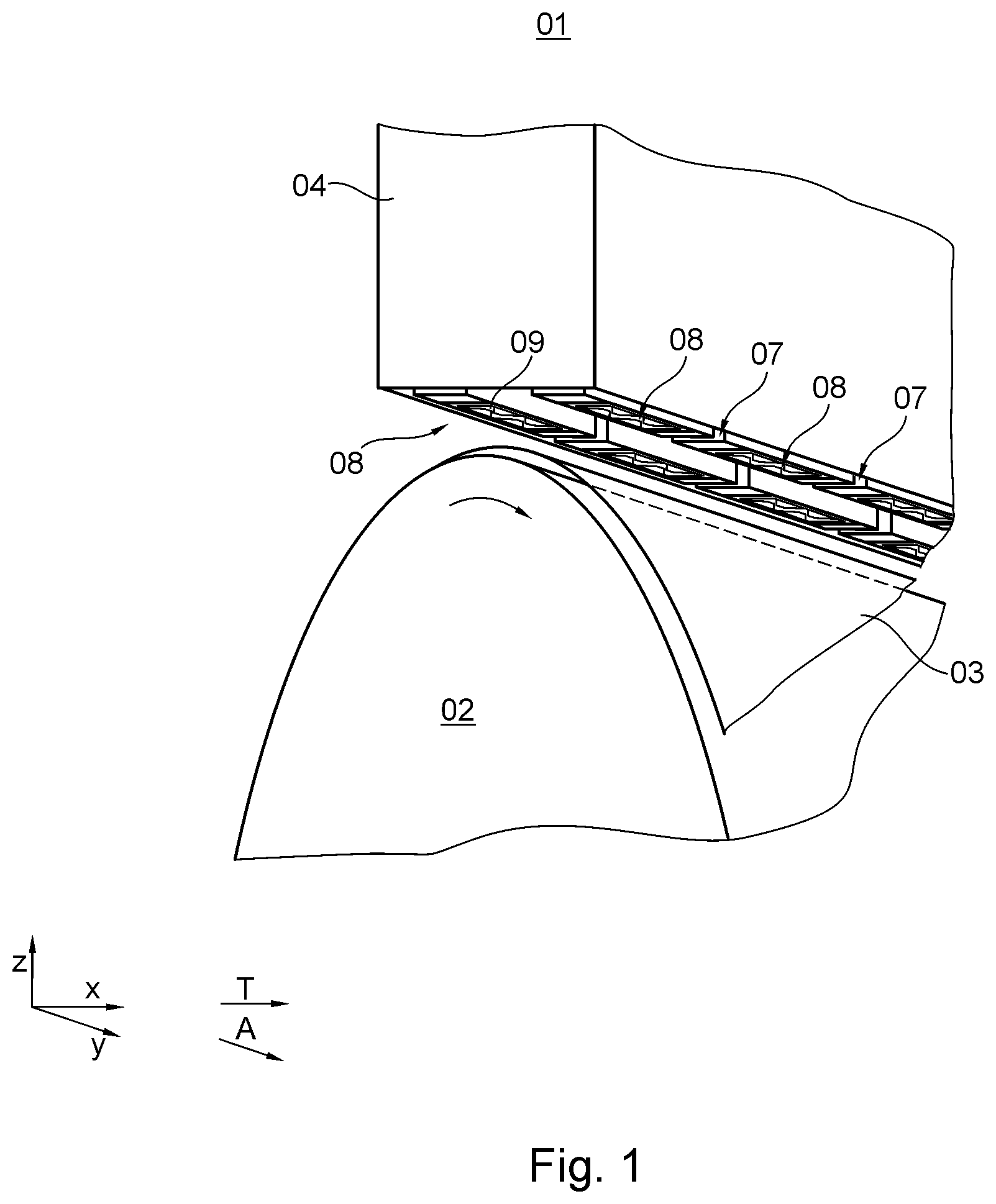 Patent US11787185 — Printing press and method for cleaning at least one nozzle bar of at least one printing unit — Figure 1