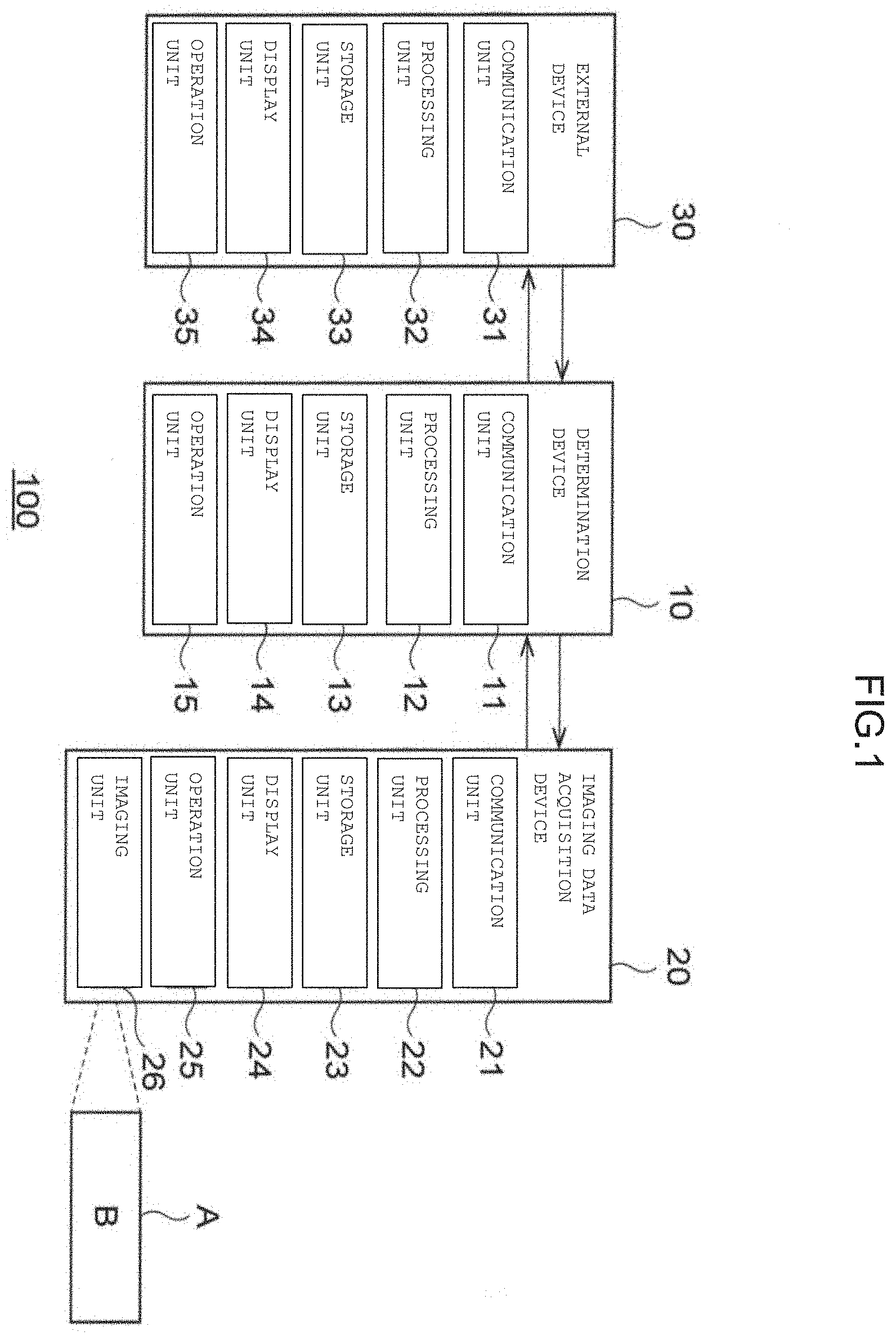 Patent US11787213 — Determination device, control method for determination device, determination system, control method for determination system, and program — Figure 1