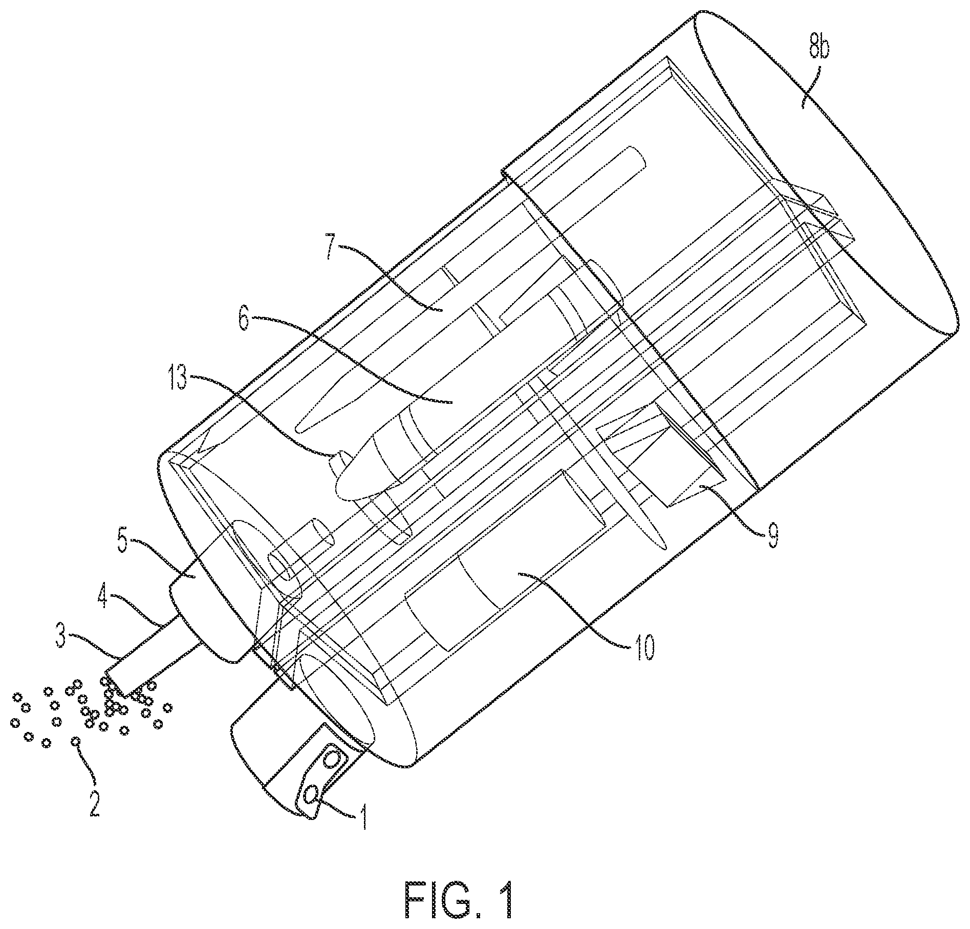 Patent US11787227 — Compact tool combining vacuum/blower, pencil sharpener, rubbery eraser, and storage space — Figure 1