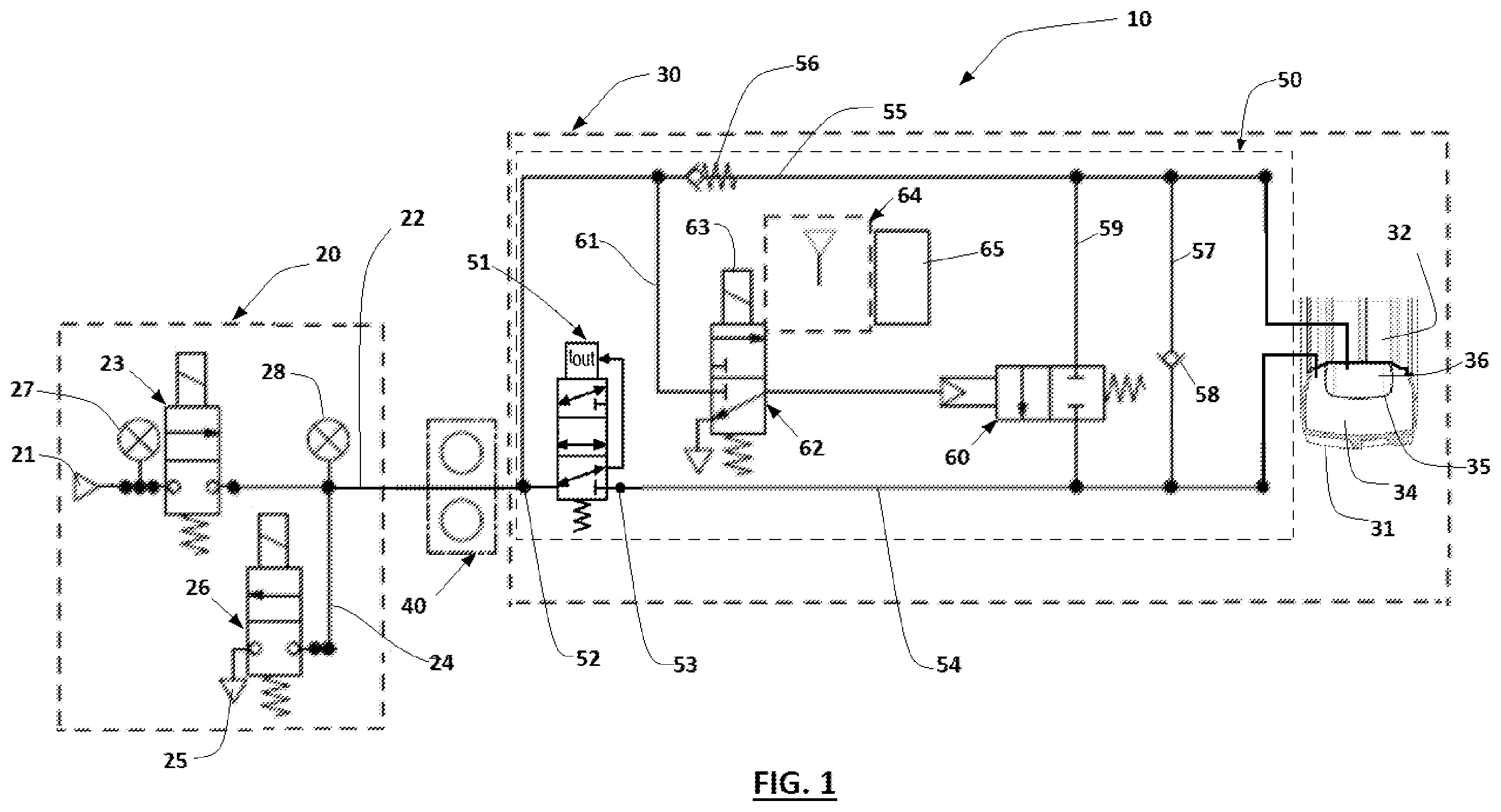 Patent US11787239 — Inflation/deflation system — Figure 1