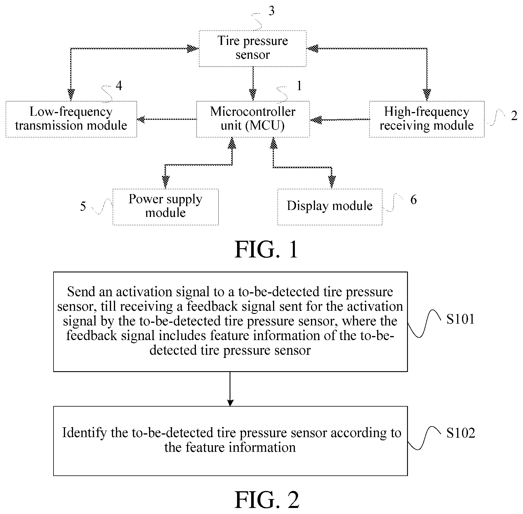 Patent US11787241 — Tire pressure sensor identification method, apparatus and device — Figure 1