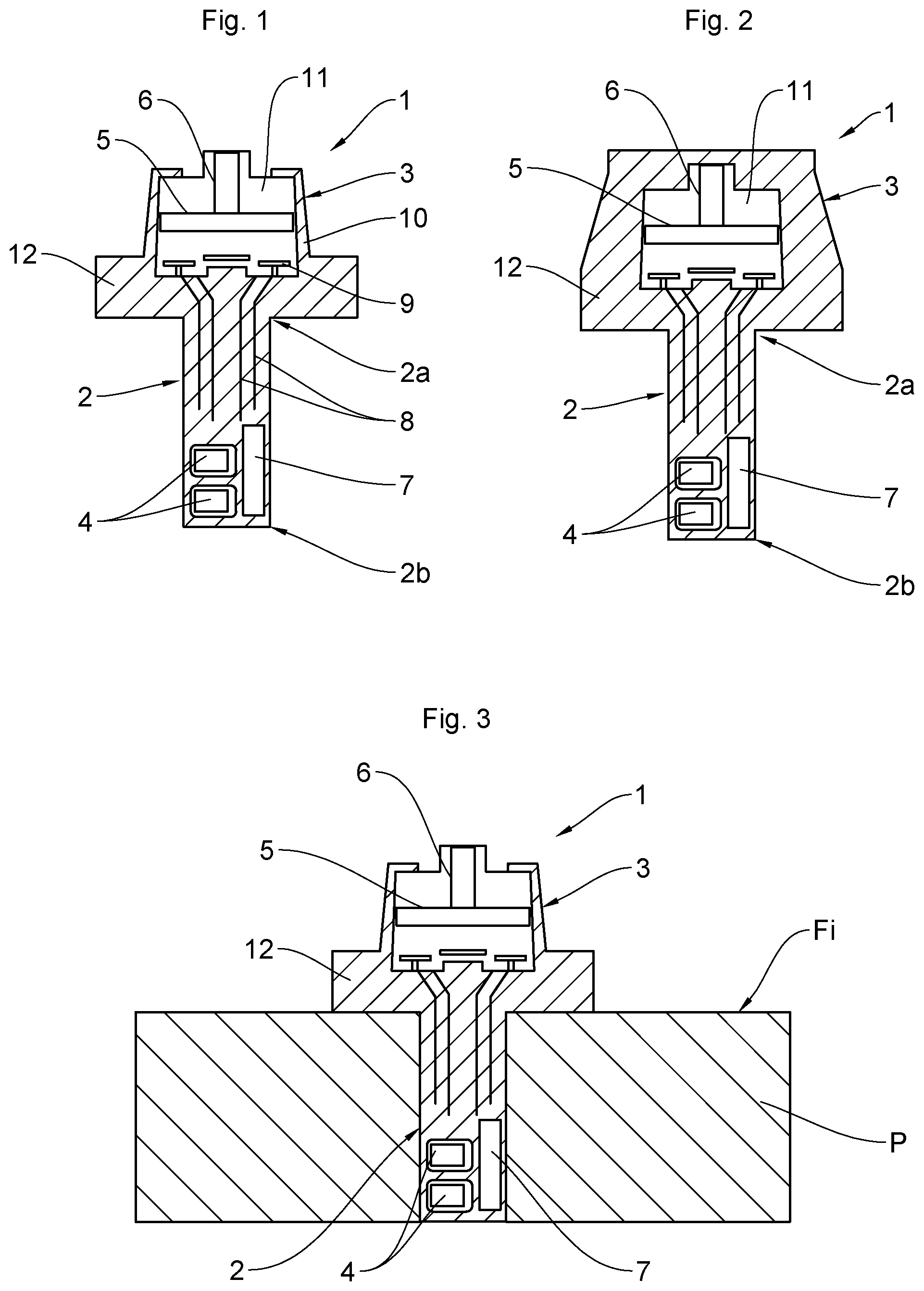Patent US11787243 Figure 1 – Electronic unit for measuring operating parameters of a vehicle wheel and suitable for being positioned on the inner surface of a tread of a tire