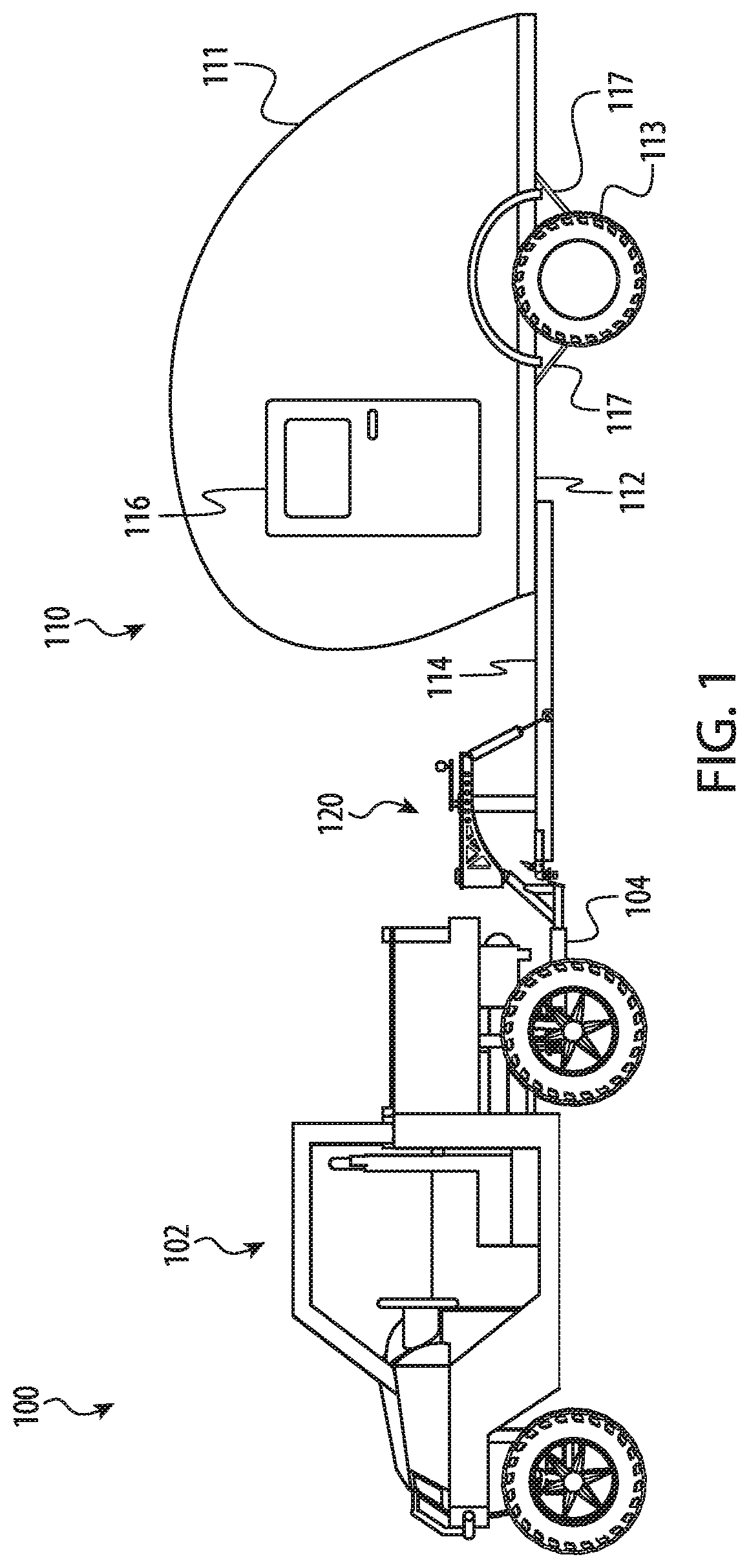 Patent US11787246 — Stabilizer system for an off-road trailer — Figure 1