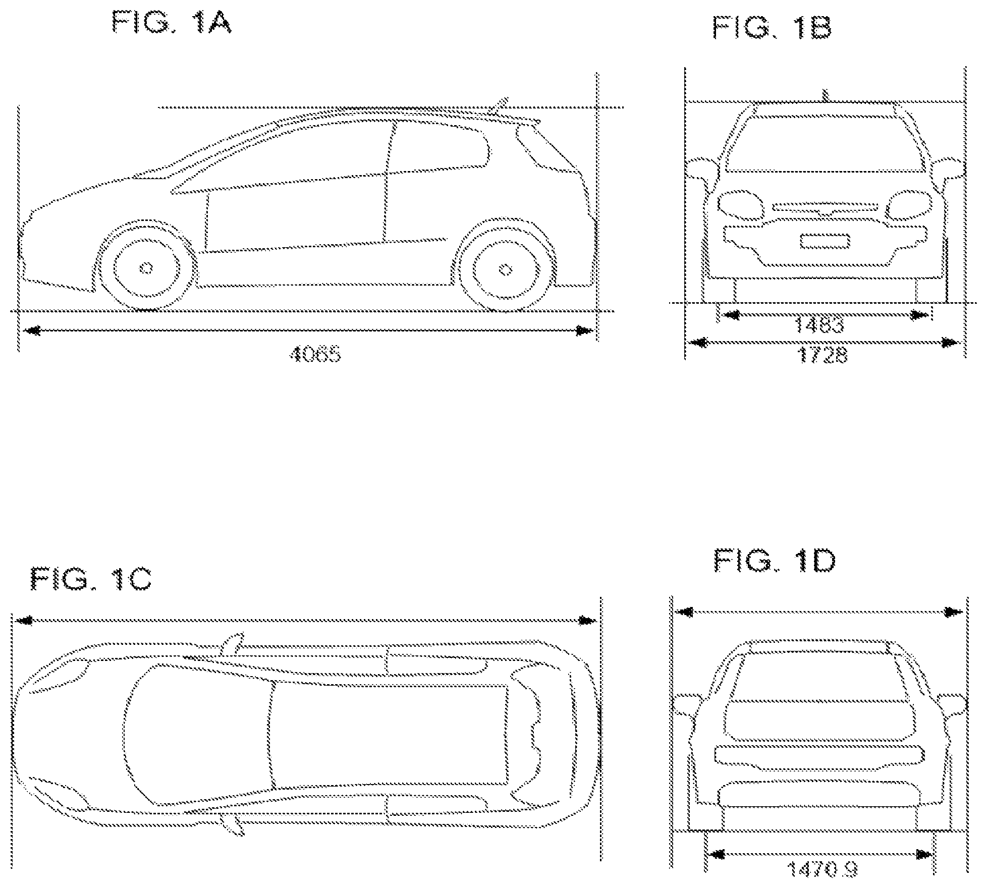 Patent US11787250 Figure 1 – Narrow vehicles and jet aircraft vehicles