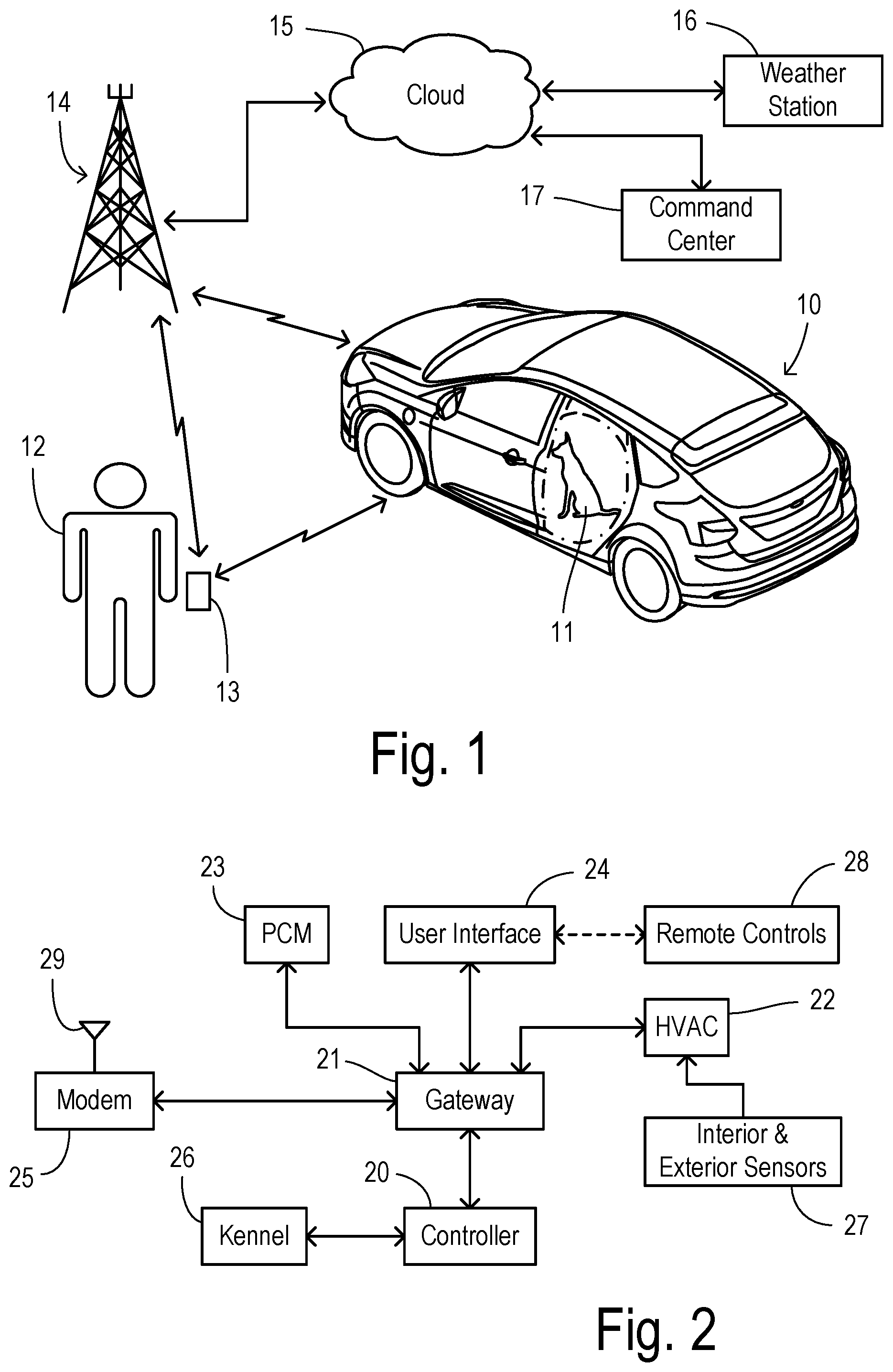 Patent US11787263 Figure 1 – Climate control validation for K9 police vehicles