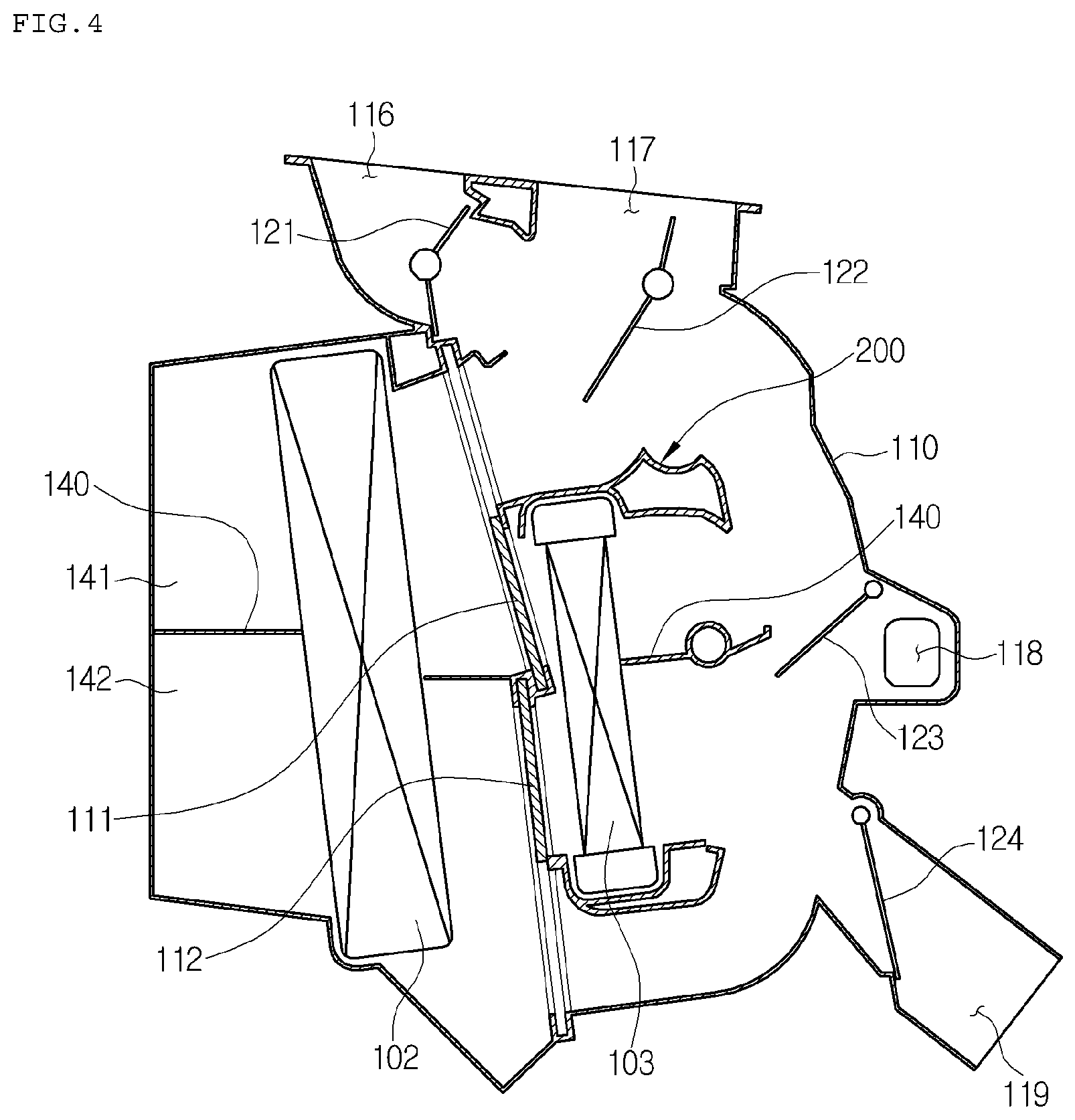 Patent US11787264 Figure 4 – Air conditioner for vehicle