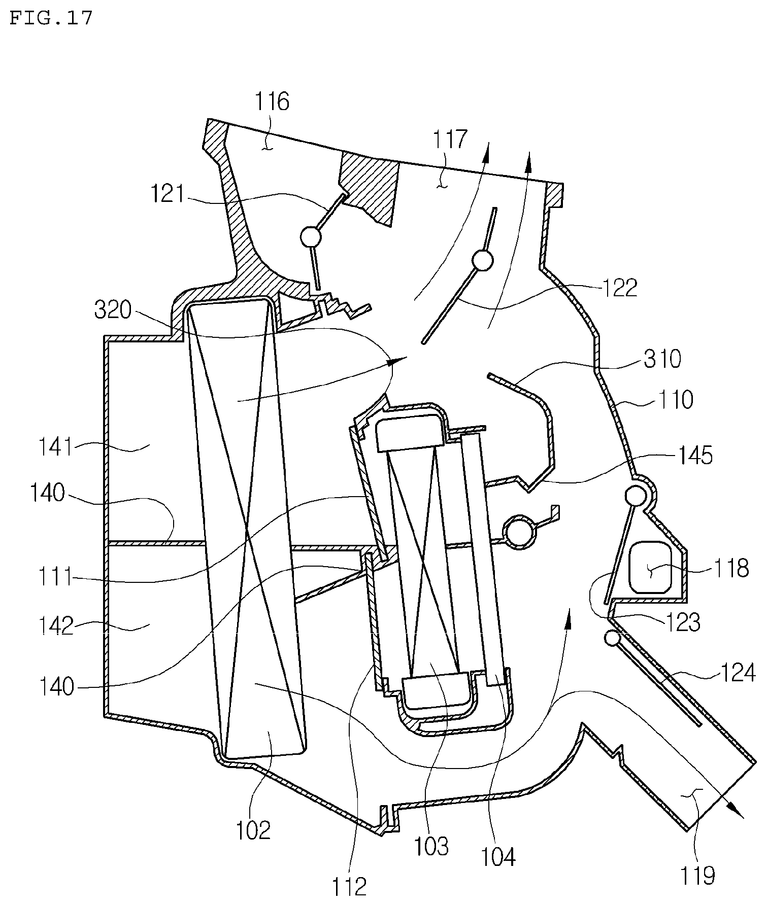 Patent US11787264 Figure 16 – Air conditioner for vehicle