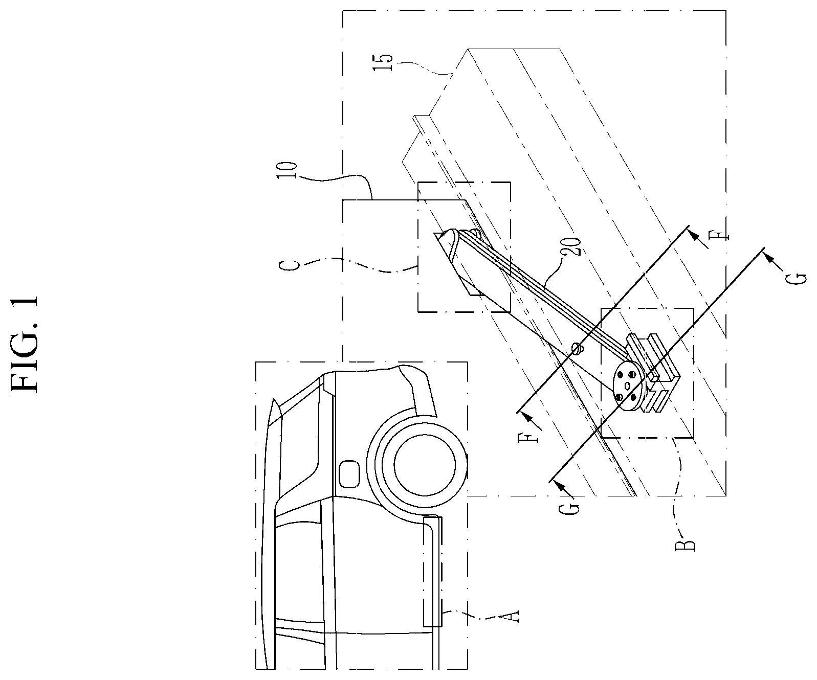 Patent US11787270 — Sliding door device for vehicle — Figure 1
