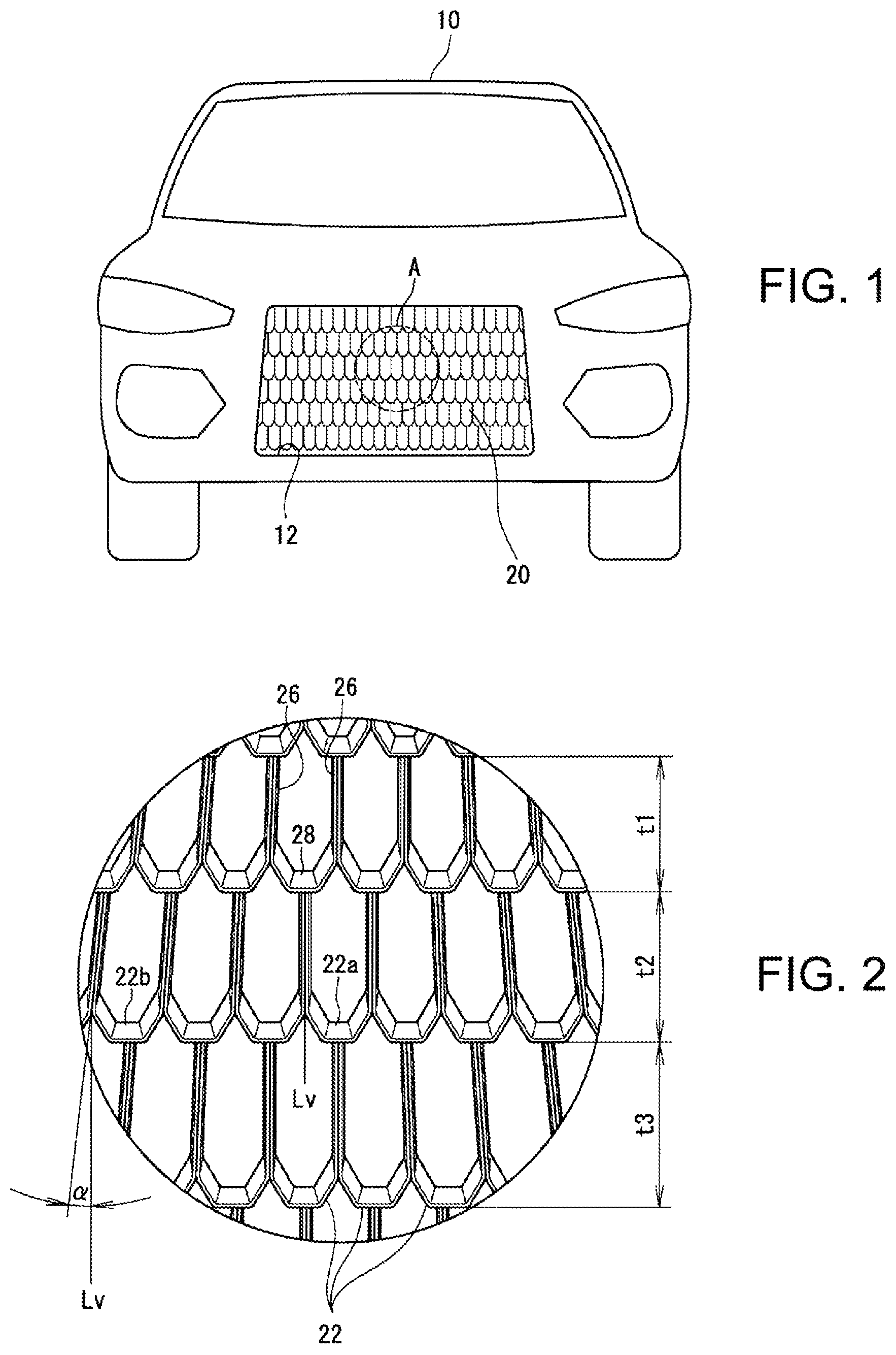 Patent US11787284 — Front grille — Figure 1