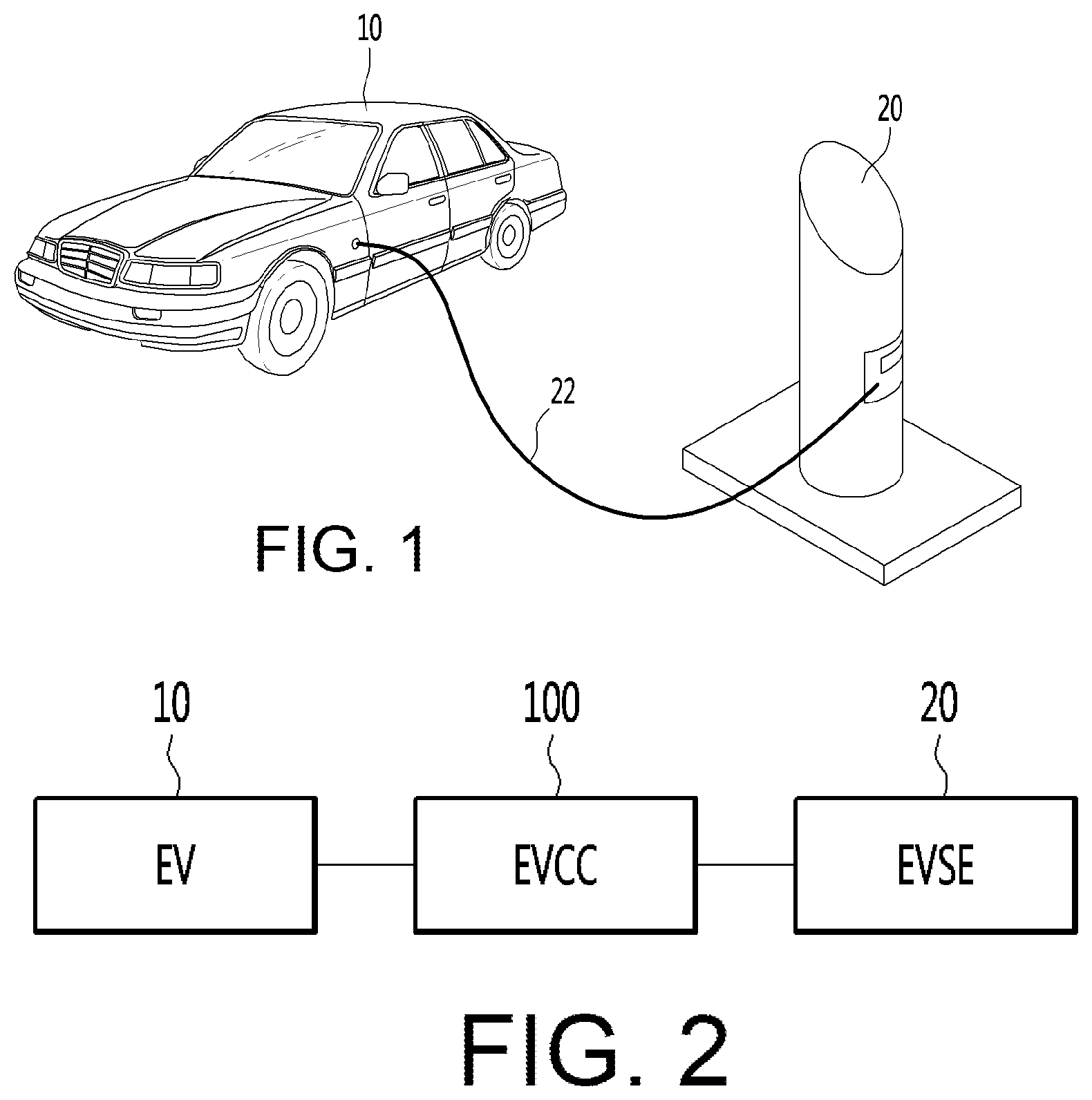 Patent US11787301 — Charging control device for electric vehicle — Figure 1