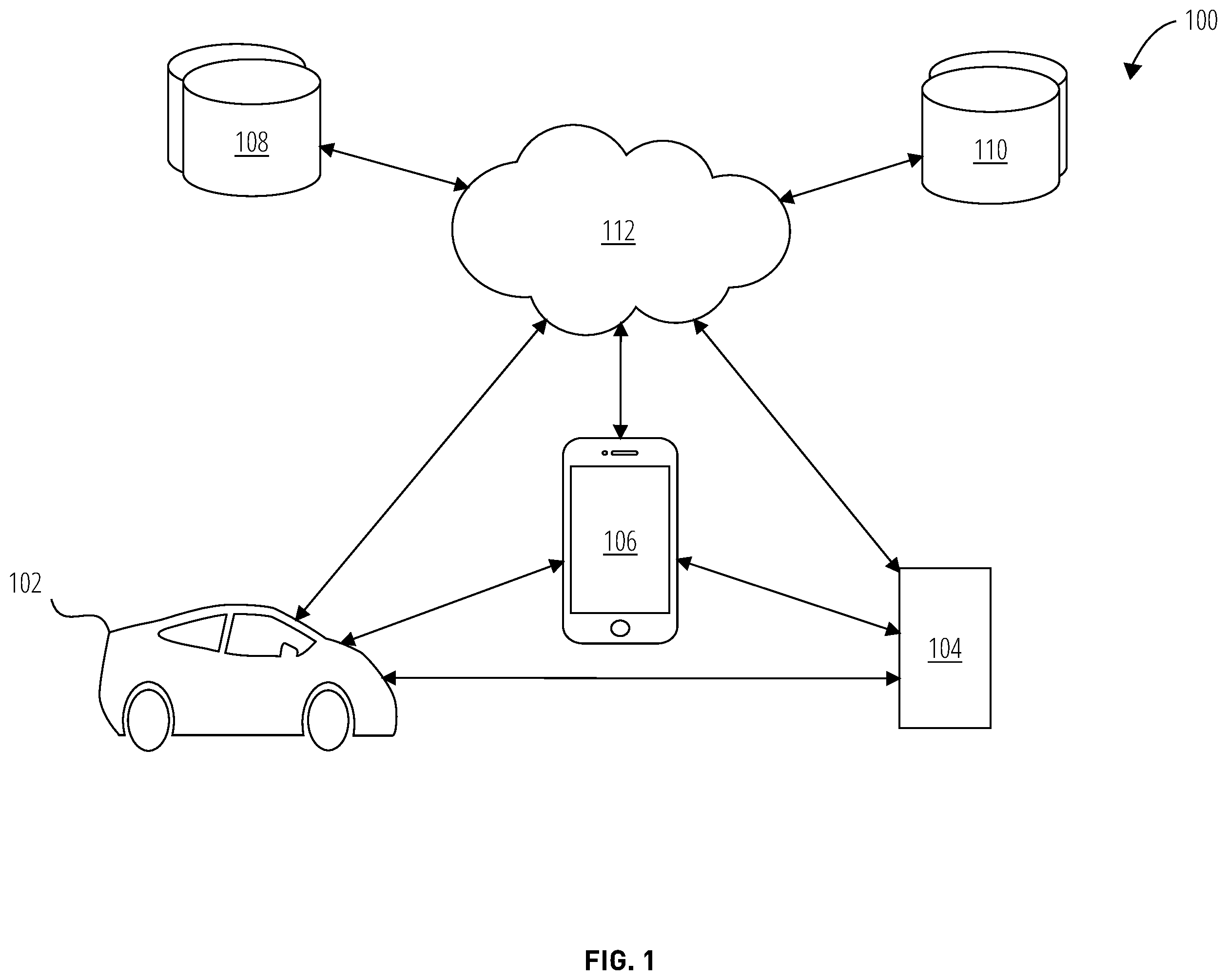 Patent US11787305 — Estimating vehicle state of charge using Bluetooth identification — Figure 1