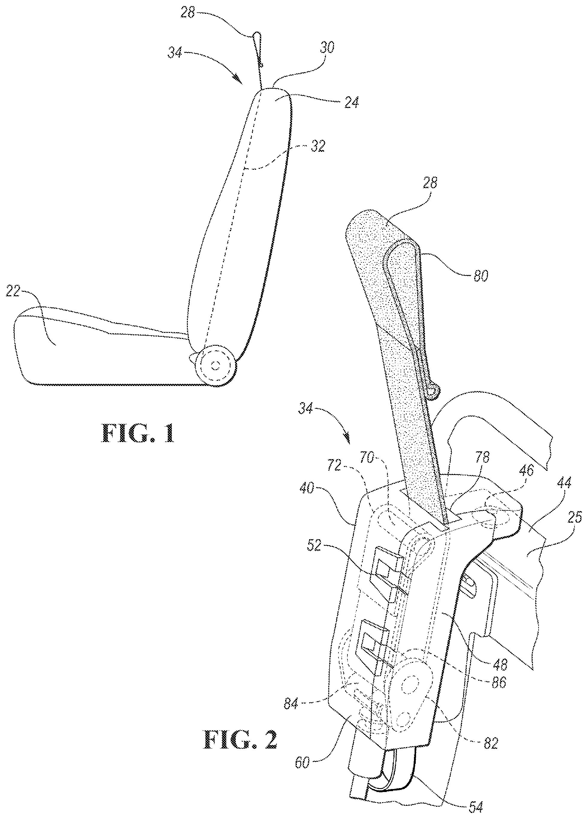 Patent US11787313 — Pull-strap assembly for vehicle seat — Figure 1